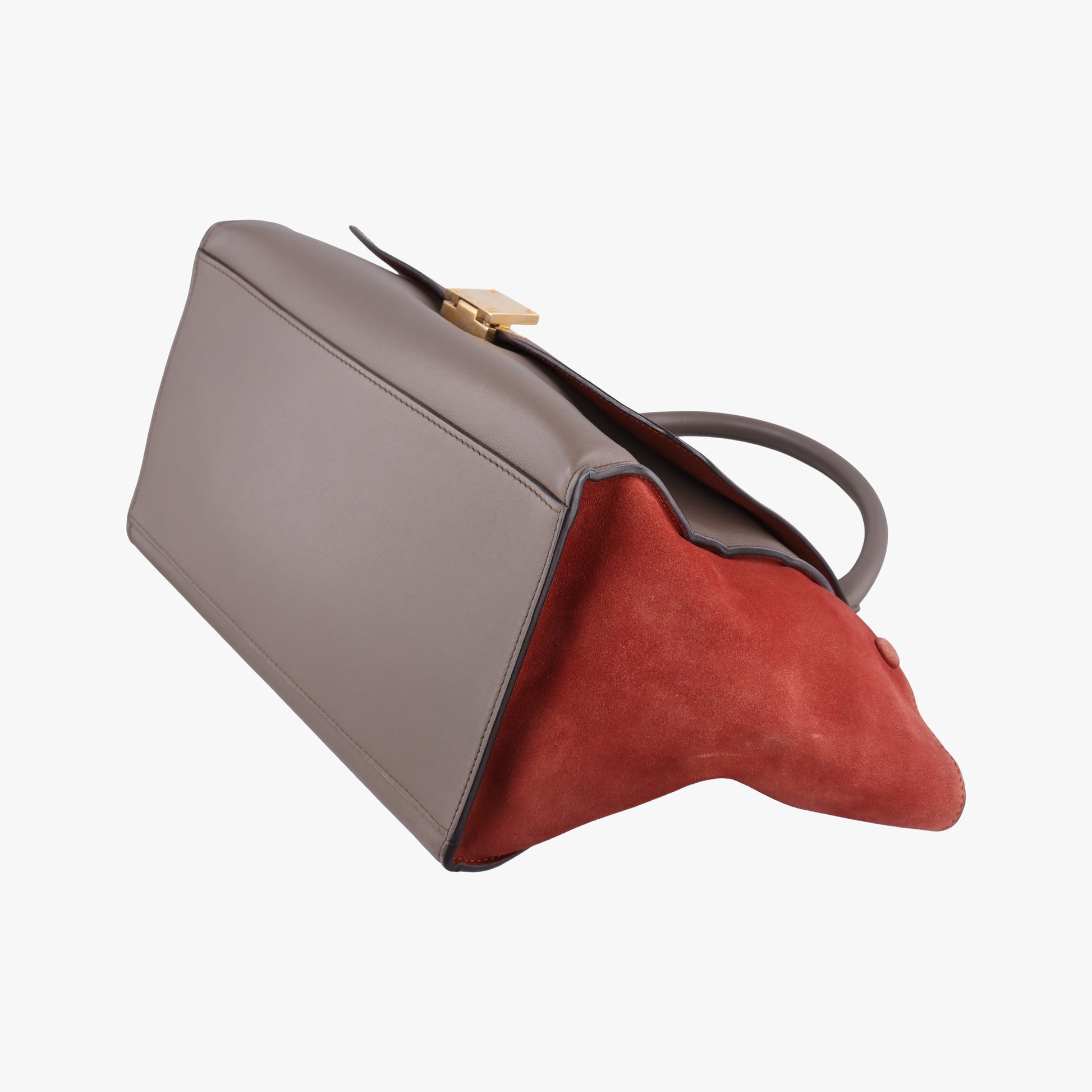 Trapeze Orange×Brown Suede × leather S-AT-0122 S-CU-0122トラペーズ ミディアム オレンジ×ブラウン レザー×スエード S-AT-0122 S-CU-0122