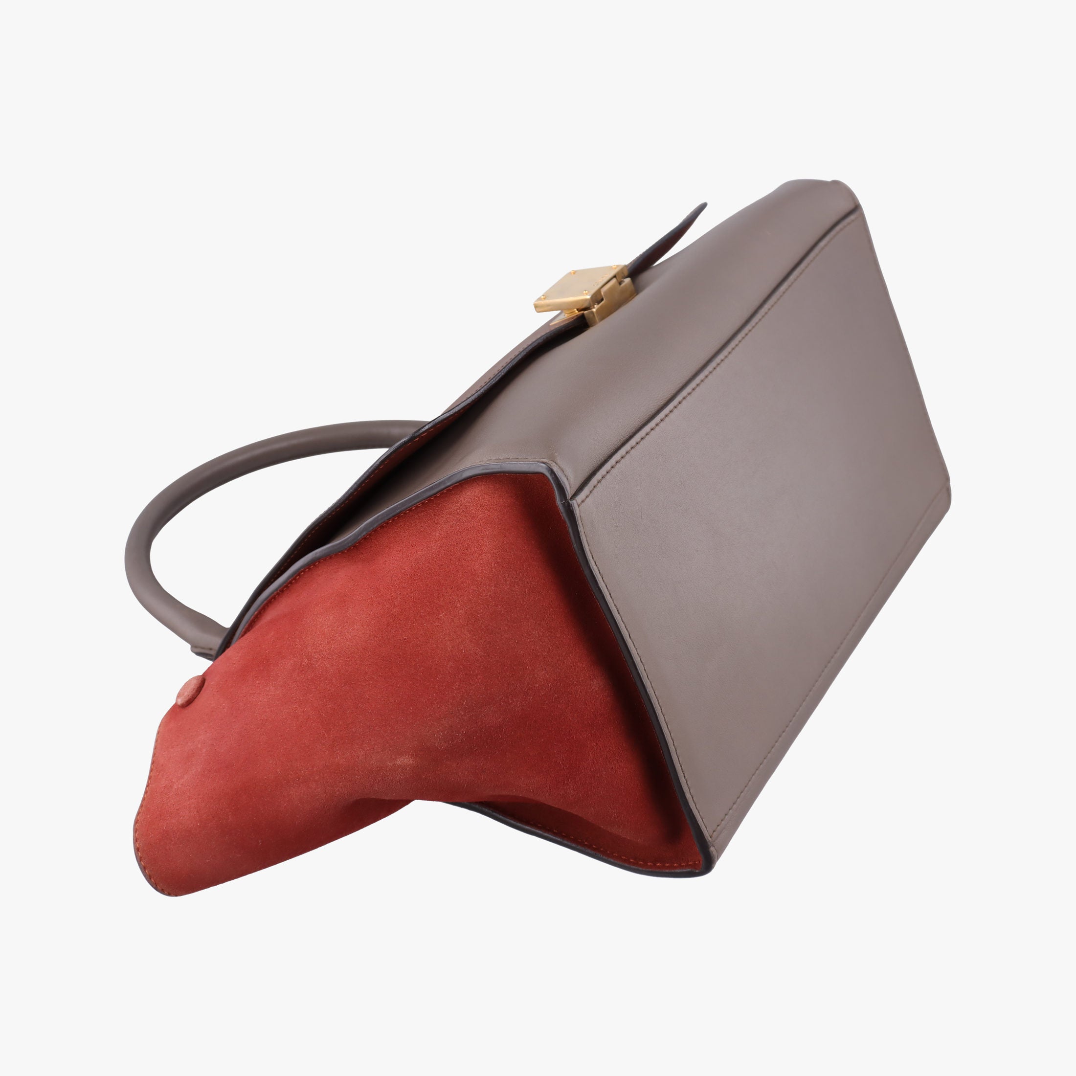 Trapeze Orange×Brown Suede × leather S-AT-0122 S-CU-0122トラペーズ ミディアム オレンジ×ブラウン レザー×スエード S-AT-0122 S-CU-0122