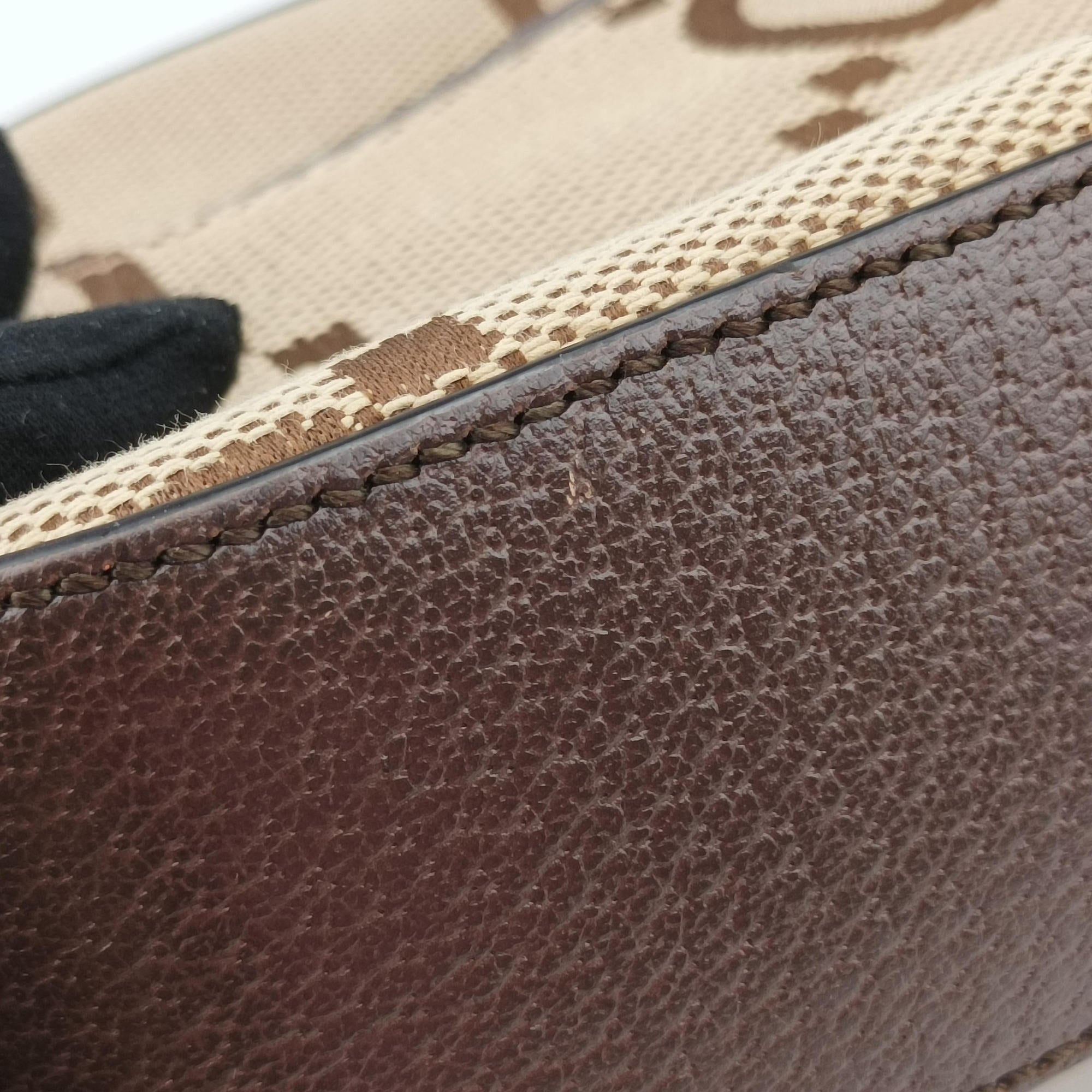 Jumbo GG Messenger Brown canvas×leather 675891 G038290643ジャンボGG メッセンジャー ブラウン キャンバス×レザー 675891 G038290643