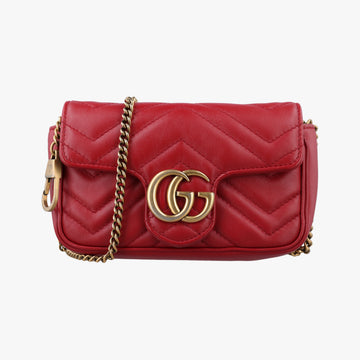 GG Marmont Red Leather 476433 GGマーモント レッド レザー 476433 