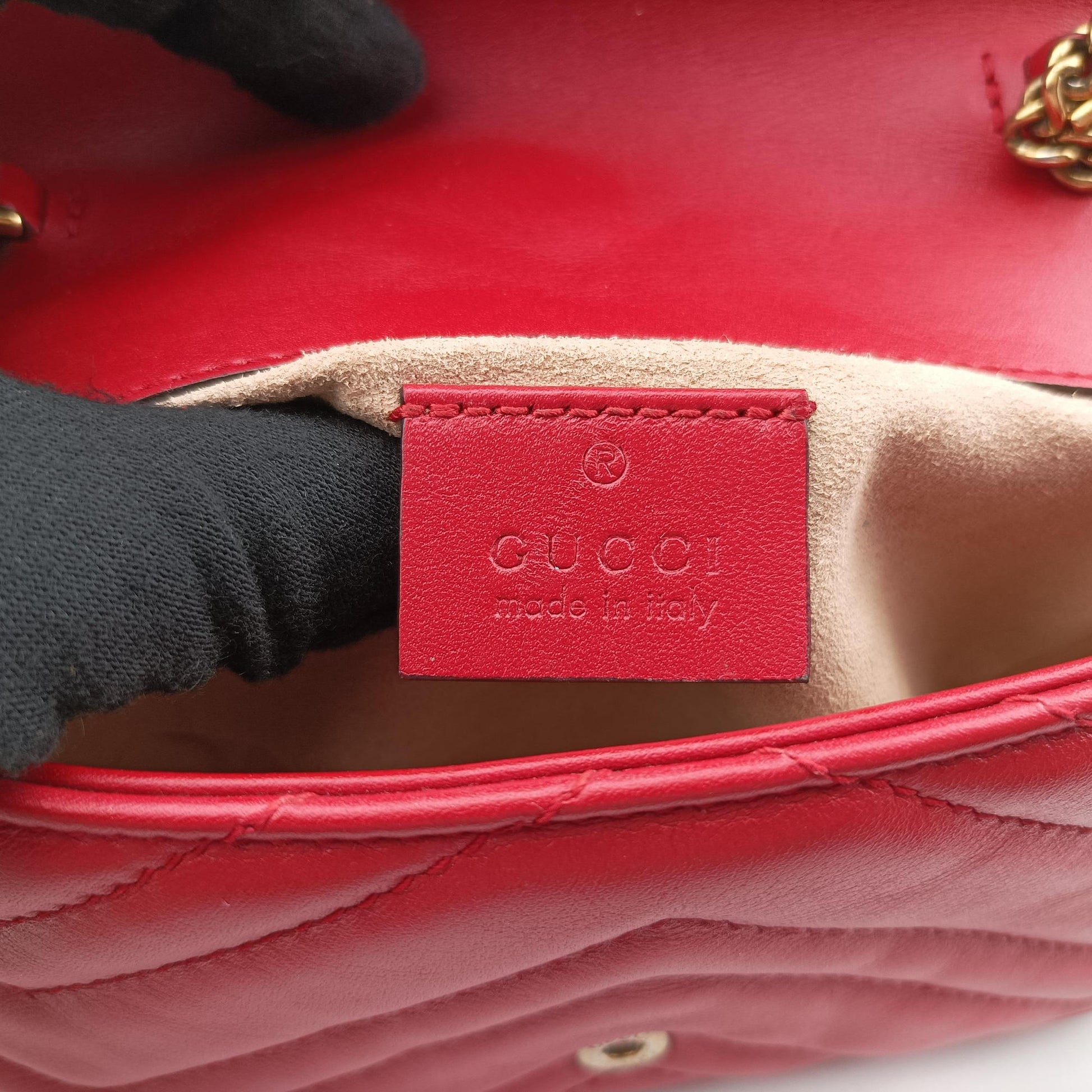 GG Marmont Red Leather 476433 GGマーモント レッド レザー 476433 