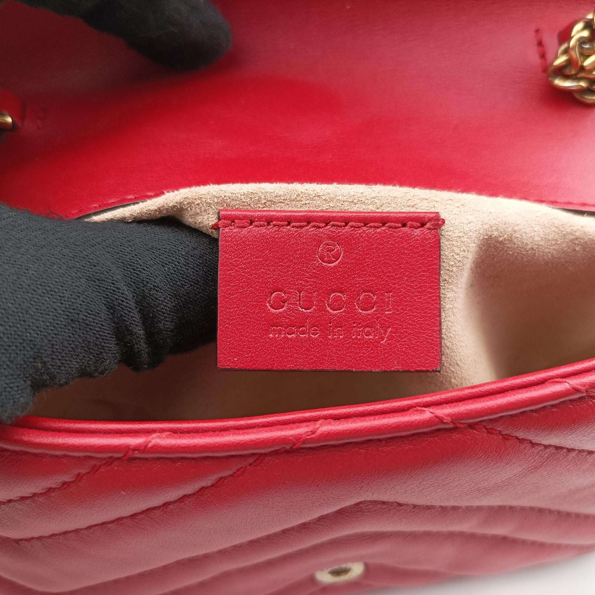 GG Marmont Red Leather 476433 GGマーモント レッド レザー 476433 