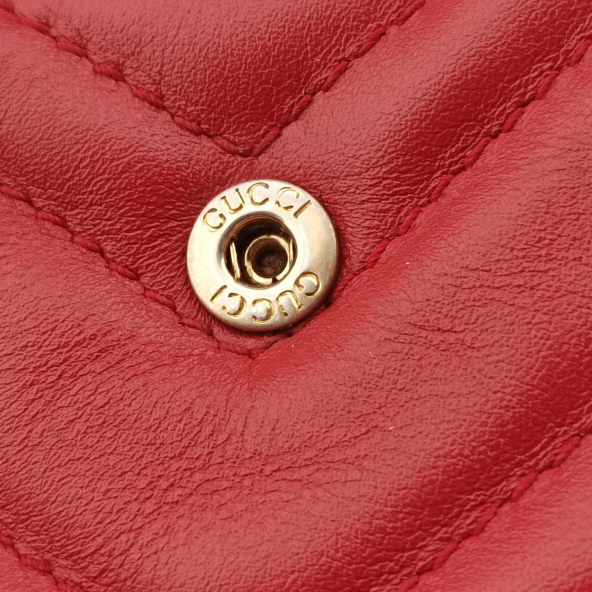 GG Marmont Red Leather 476433 GGマーモント レッド レザー 476433 