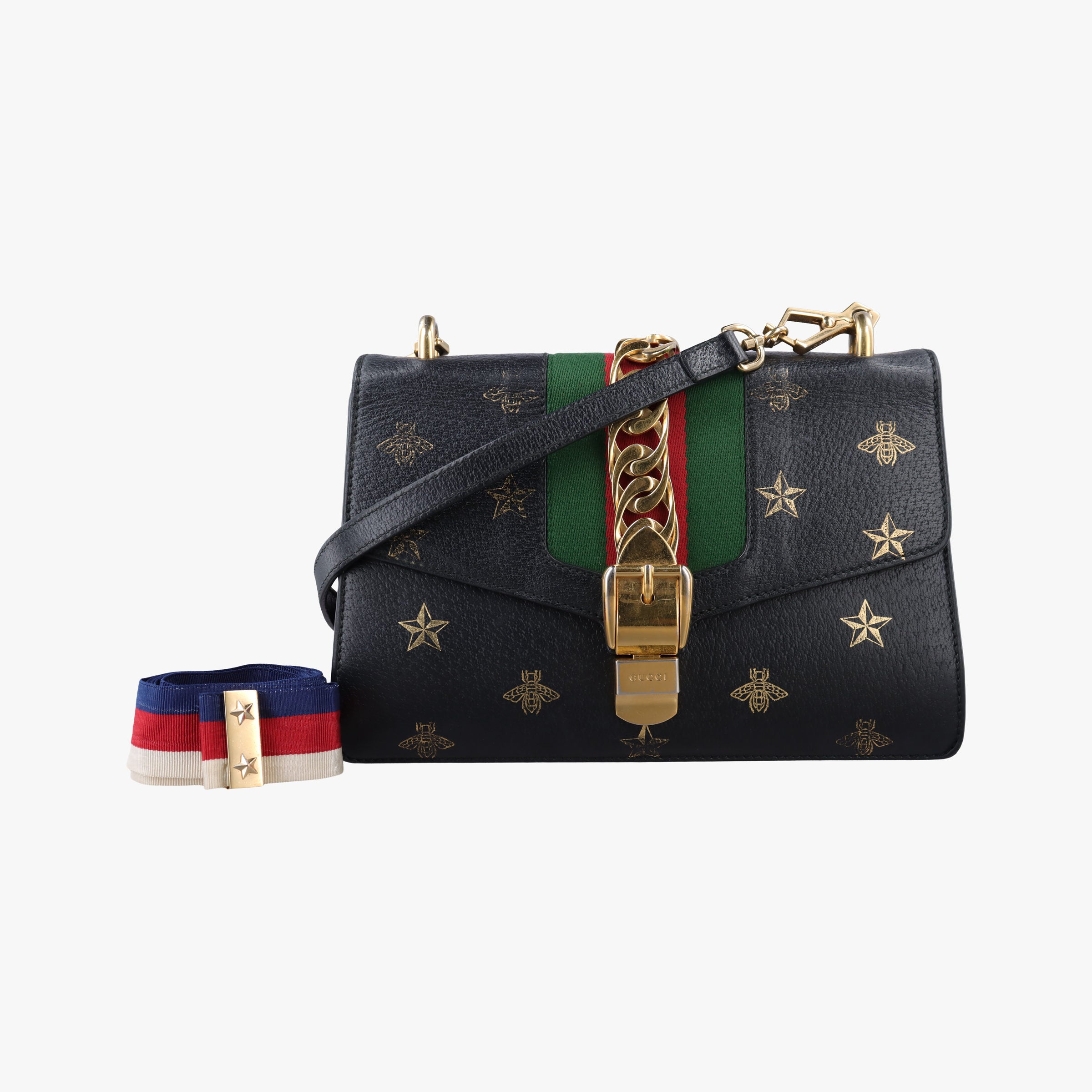 Sylvie Black×Multicolor Leather 524405 H030106871シルヴィ ブラック×マルチカラー レザー 524405 H030106871