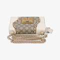 Pre-owned Gucci Padlock Beige×White×Multi Leather × Coated Canvas × Snakeskin 432182 shoulderbag | stylenewstar