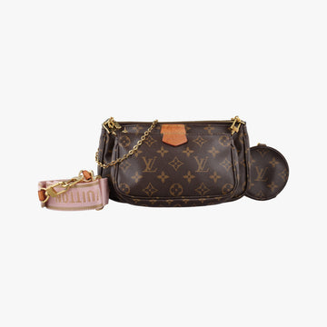 MULTI POCHETTE ACCESSOIRES MARRON×ROSE CLAIRE Monogram Canvas M44840 SR3179ミュルティポシェットアクセソワール マロン×ローズ クレール モノグラムキャンバス M44840 SR3179