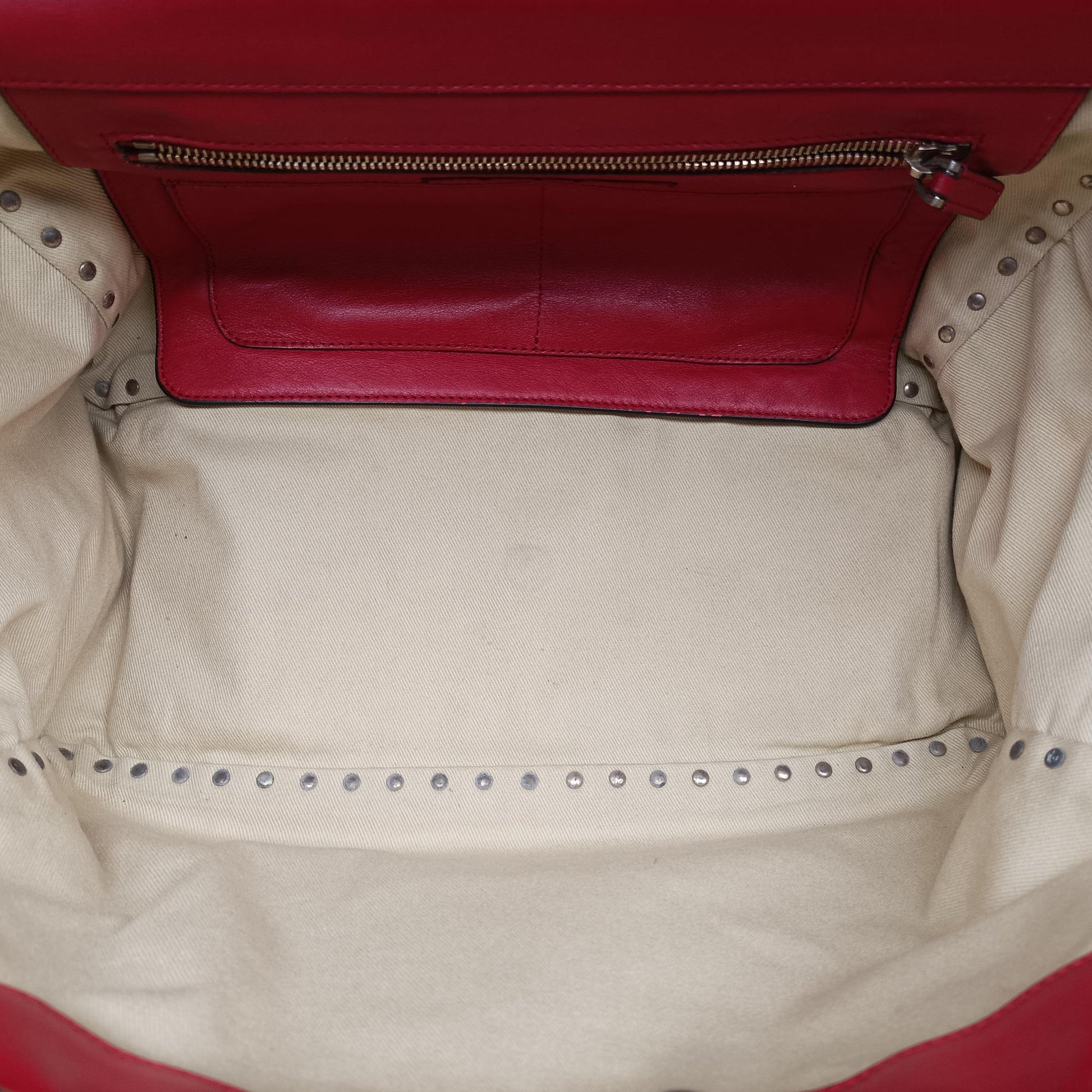 Rockstud Red Leather Lot number unknownロックスタッズ レッド レザー 製番不明