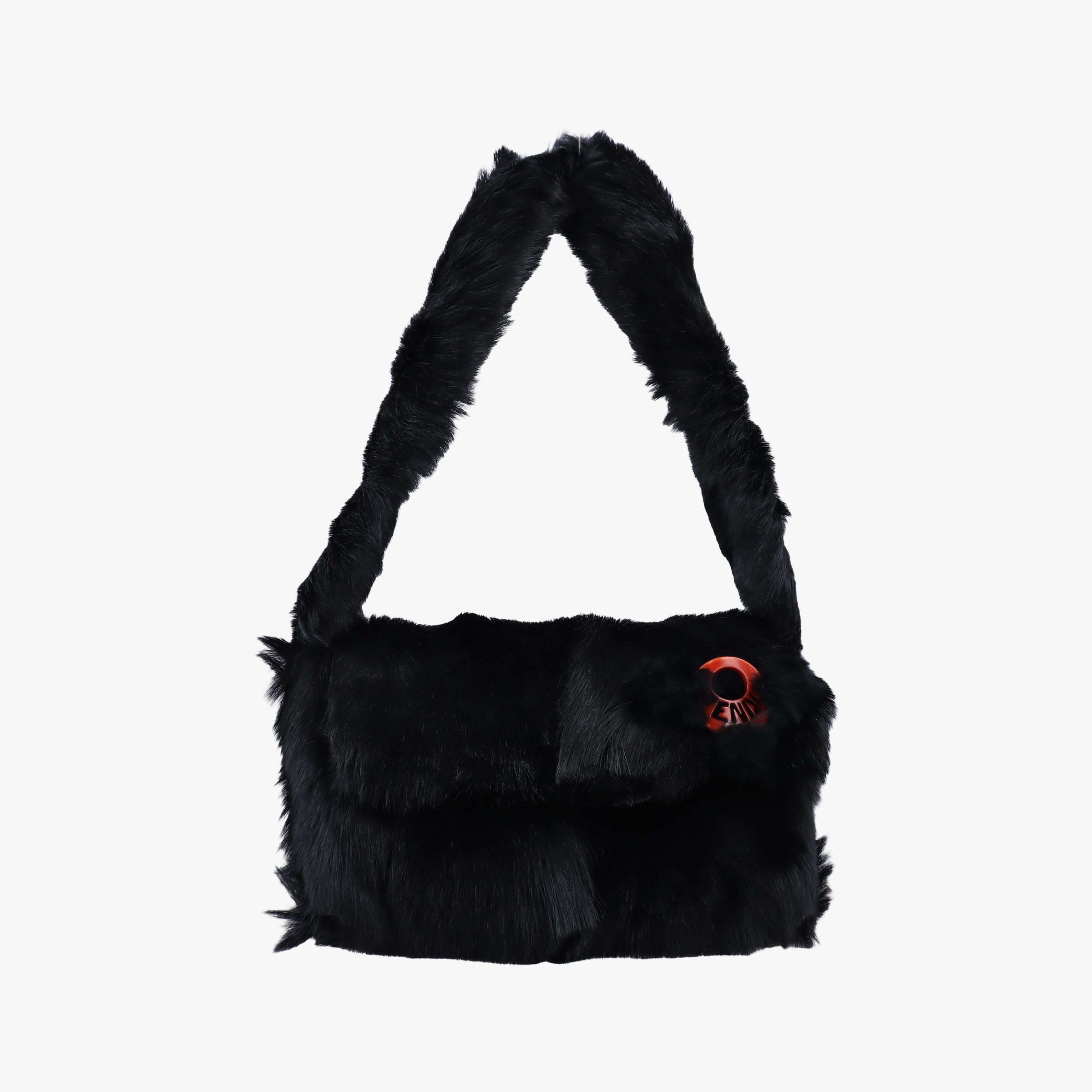 Fur logo flap Black Fur Lot number unknownファー ロゴ フラップ ブラック ファー 製番不明