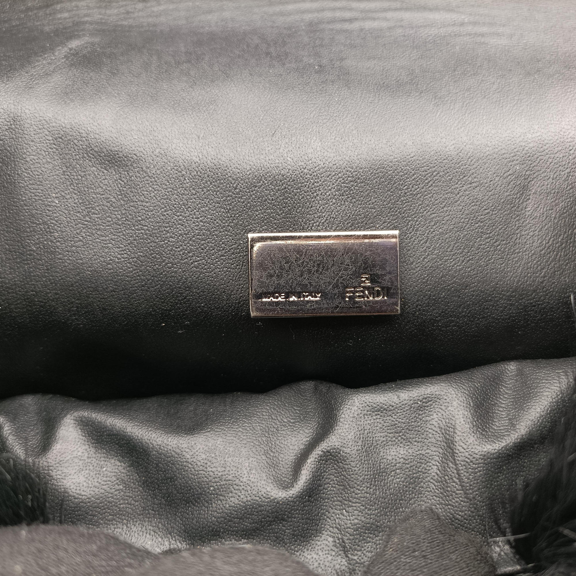 Fur logo flap Black Fur Lot number unknownファー ロゴ フラップ ブラック ファー 製番不明