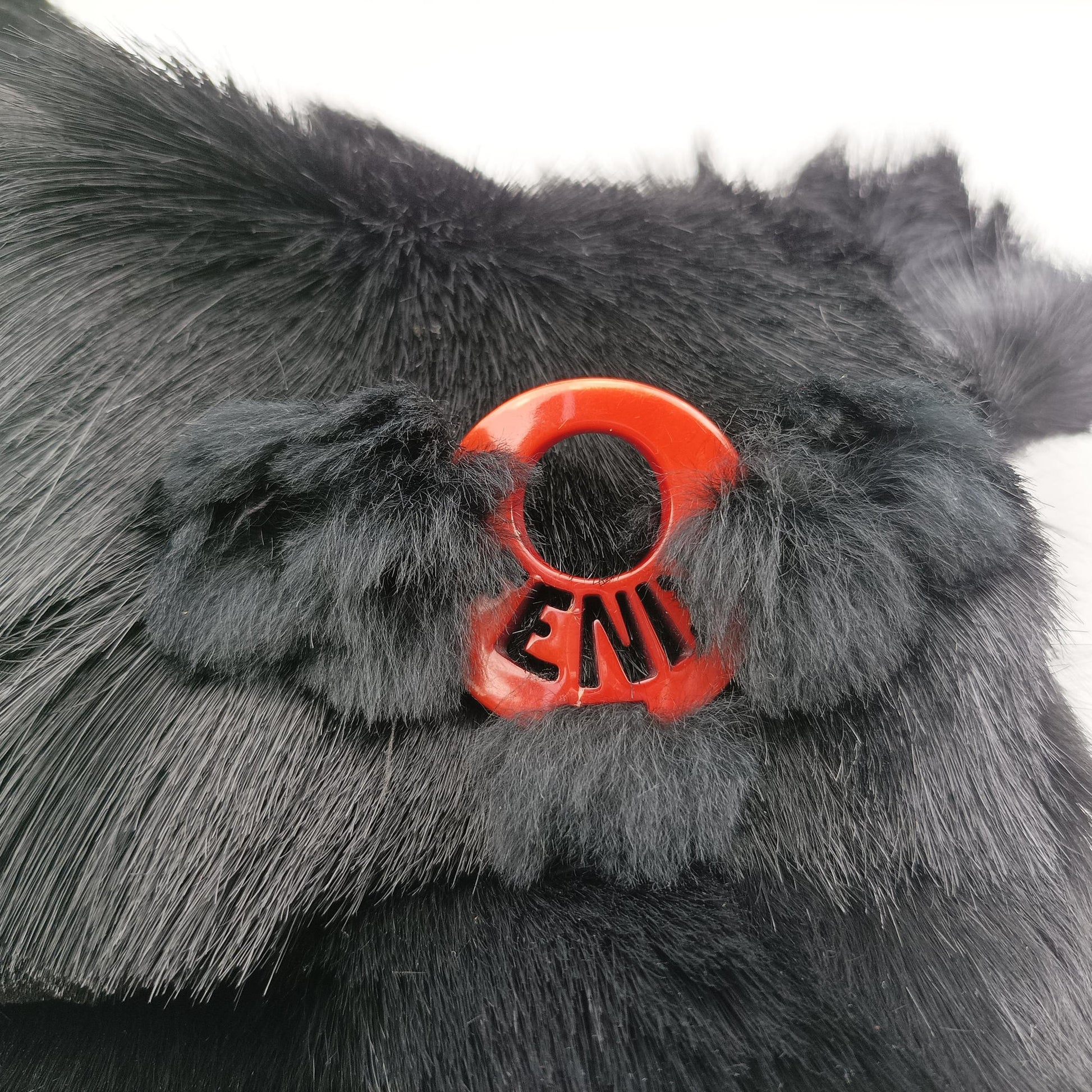 Fur logo flap Black Fur Lot number unknownファー ロゴ フラップ ブラック ファー 製番不明