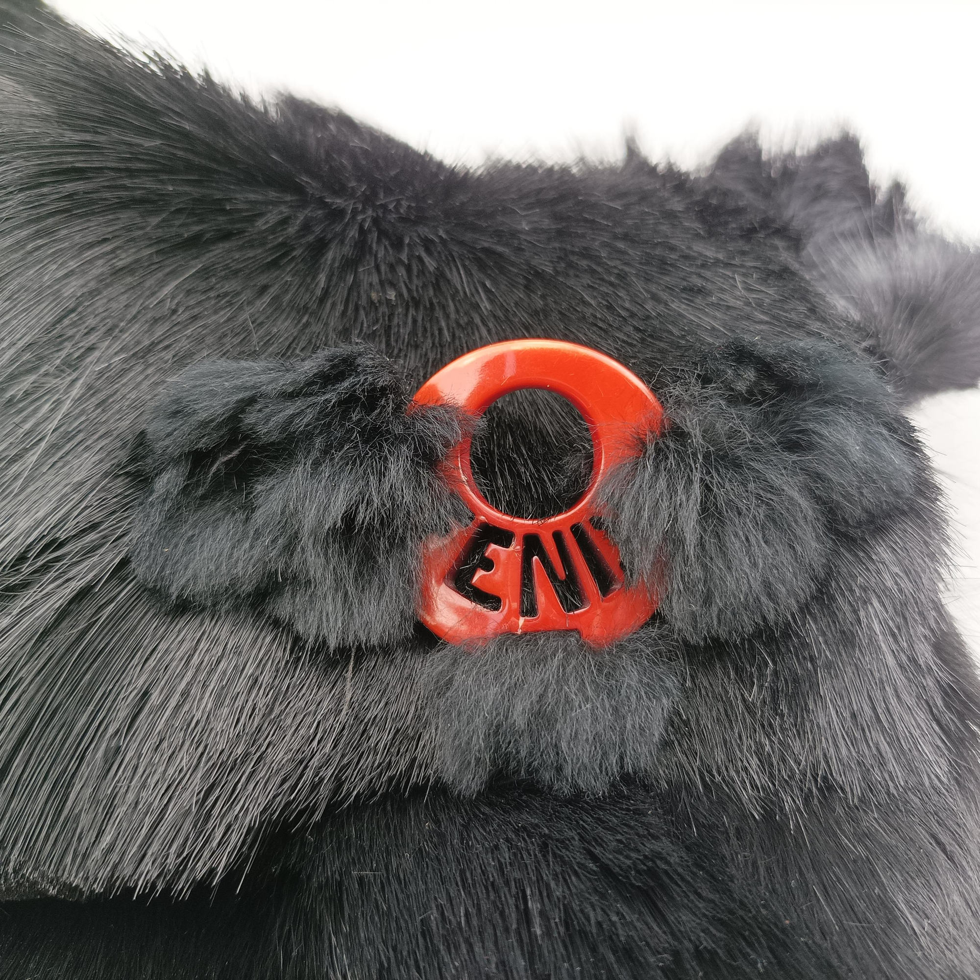 Fur logo flap Black Fur Lot number unknownファー ロゴ フラップ ブラック ファー 製番不明