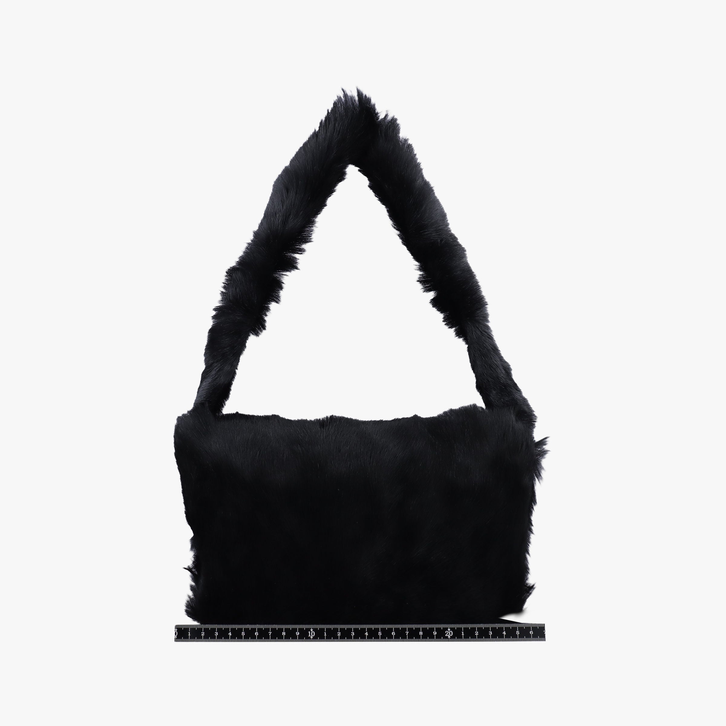 Fur logo flap Black Fur Lot number unknownファー ロゴ フラップ ブラック ファー 製番不明