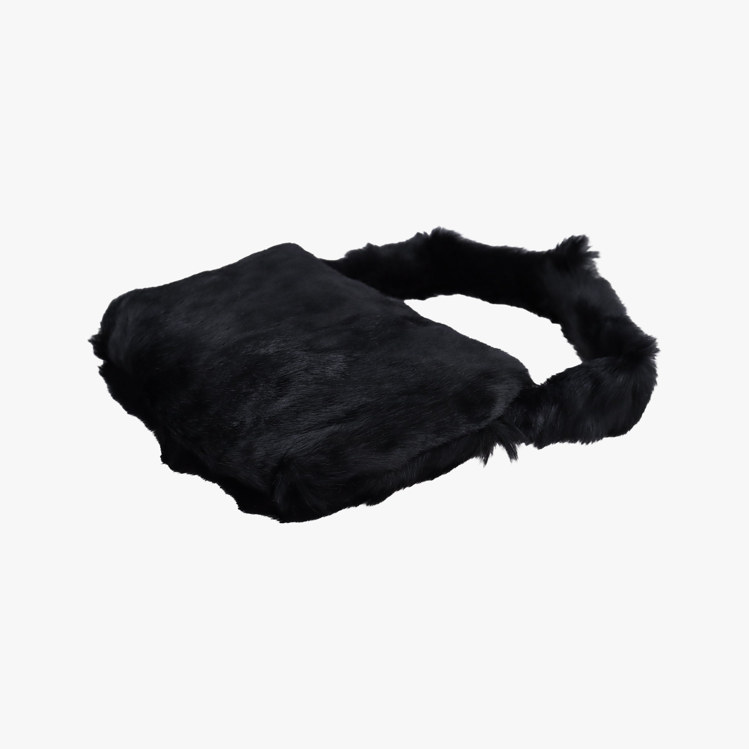 Fur logo flap Black Fur Lot number unknownファー ロゴ フラップ ブラック ファー 製番不明
