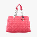 Pre-owned Christian Dior Cannage Dior Soft Shopping Pink lambskin  handbag | stylenewstar
