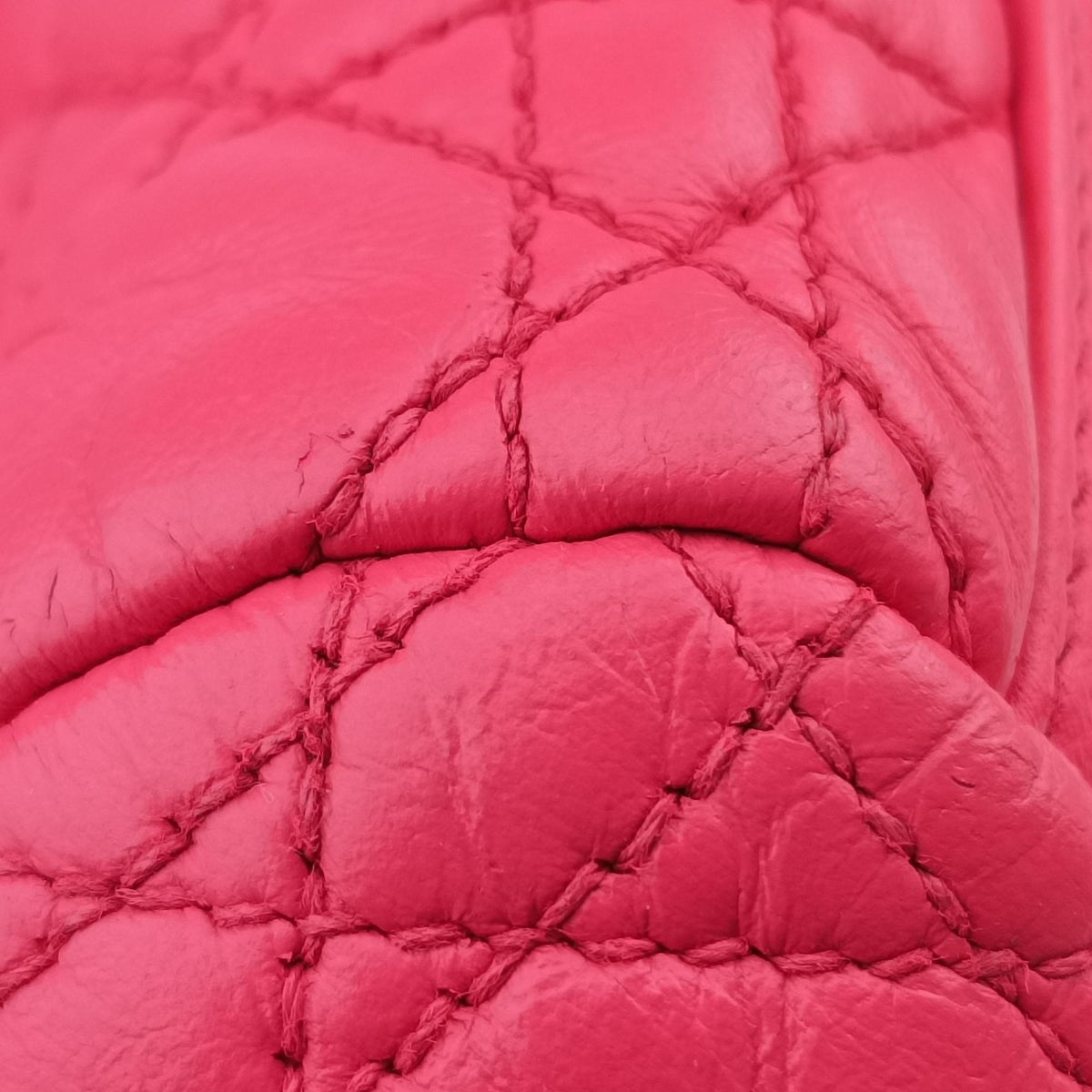 Pre-owned Christian Dior Cannage Dior Soft Shopping Pink lambskin  handbag | stylenewstar