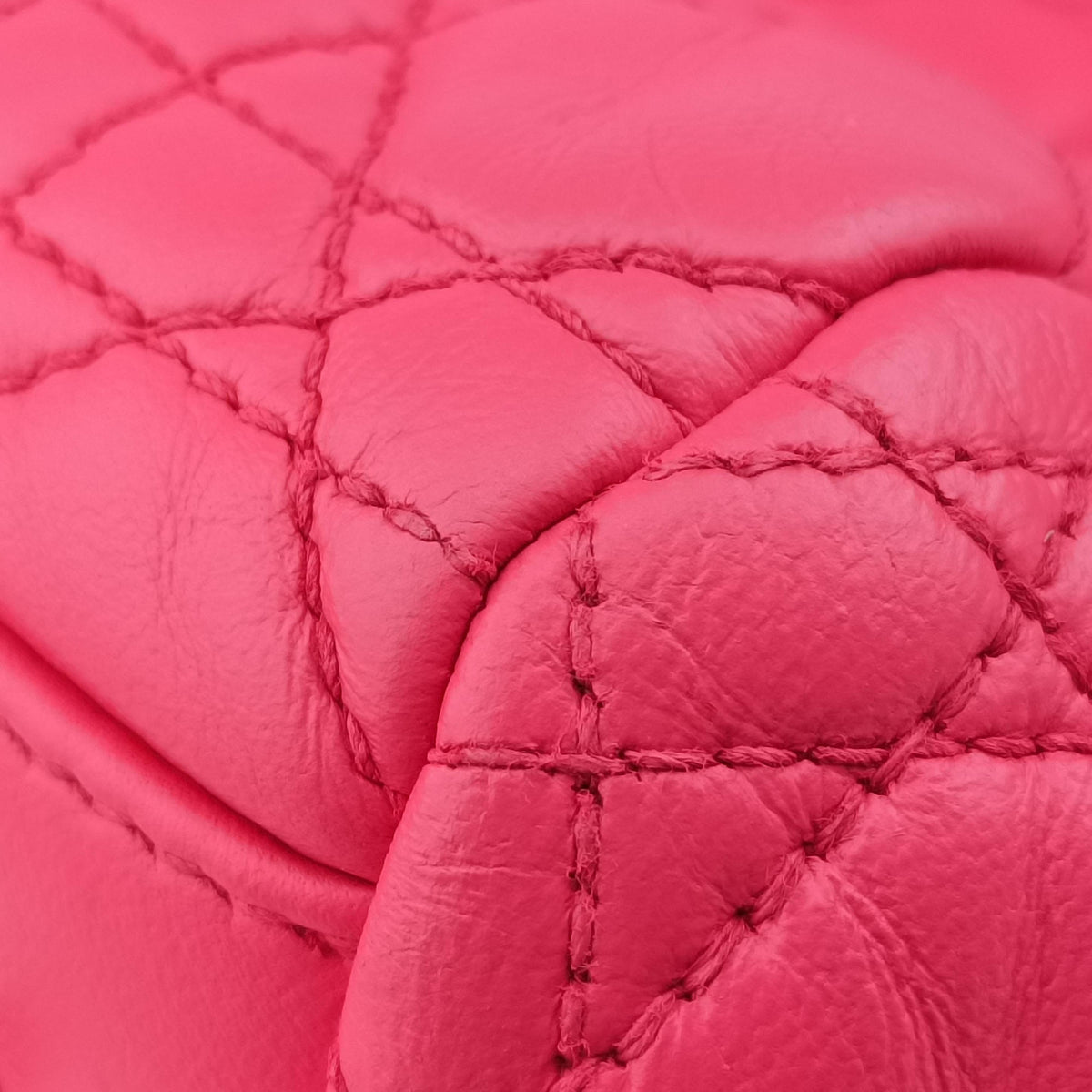 Pre-owned Christian Dior Cannage Dior Soft Shopping Pink lambskin  handbag | stylenewstar