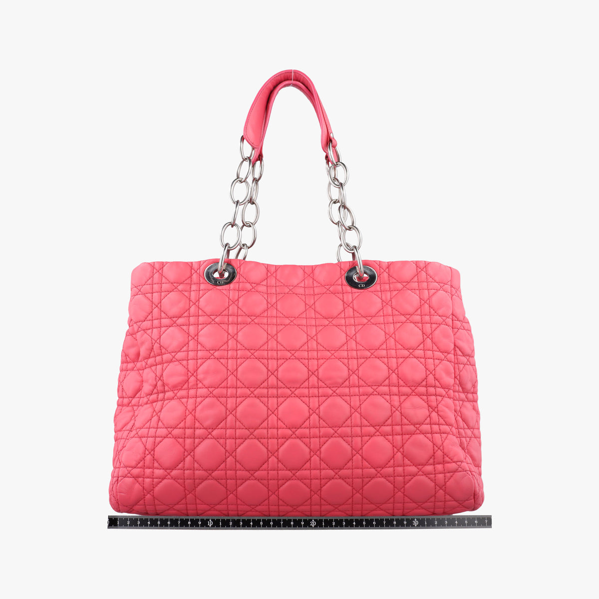 Pre-owned Christian Dior Cannage Dior Soft Shopping Pink lambskin  handbag | stylenewstar
