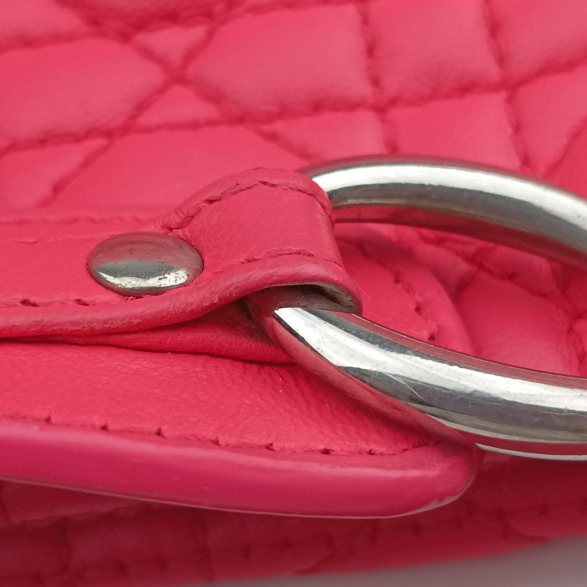 Pre-owned Christian Dior Cannage Dior Soft Shopping Pink lambskin  handbag | stylenewstar
