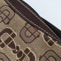 Horsebit print hobo Brown Canvas×Leather 211524 H3560355ホースビット プリント ホーボー ブラウン キャンバス×レザー 211524 H3560355