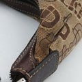 Horsebit print hobo Brown Canvas×Leather 211524 H3560355ホースビット プリント ホーボー ブラウン キャンバス×レザー 211524 H3560355