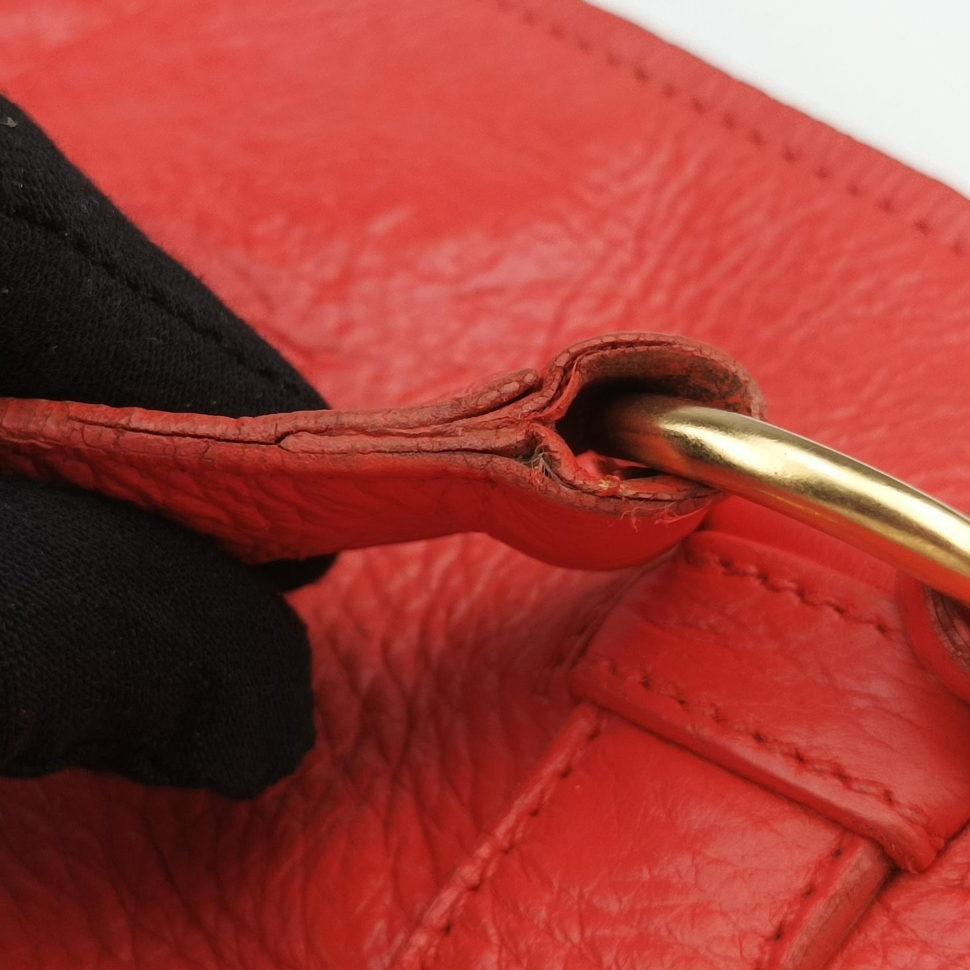 Turquoise New Look Panier Red Leather 117ターコイズ ニュールック パニエ レッド レザー 117