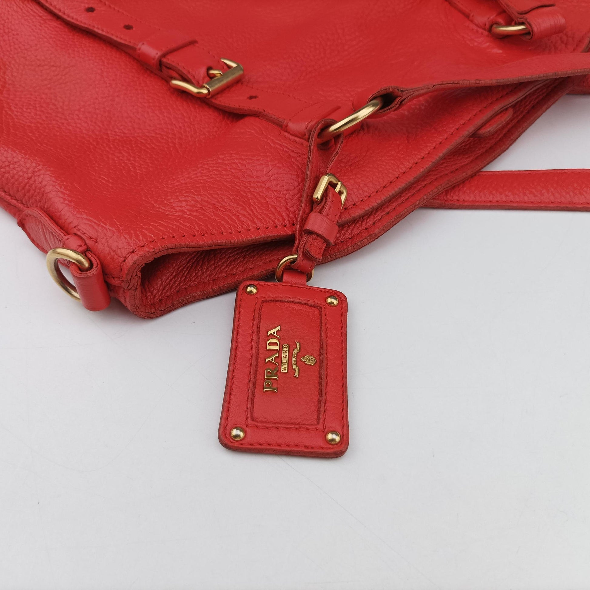 Turquoise New Look Panier Red Leather 117ターコイズ ニュールック パニエ レッド レザー 117