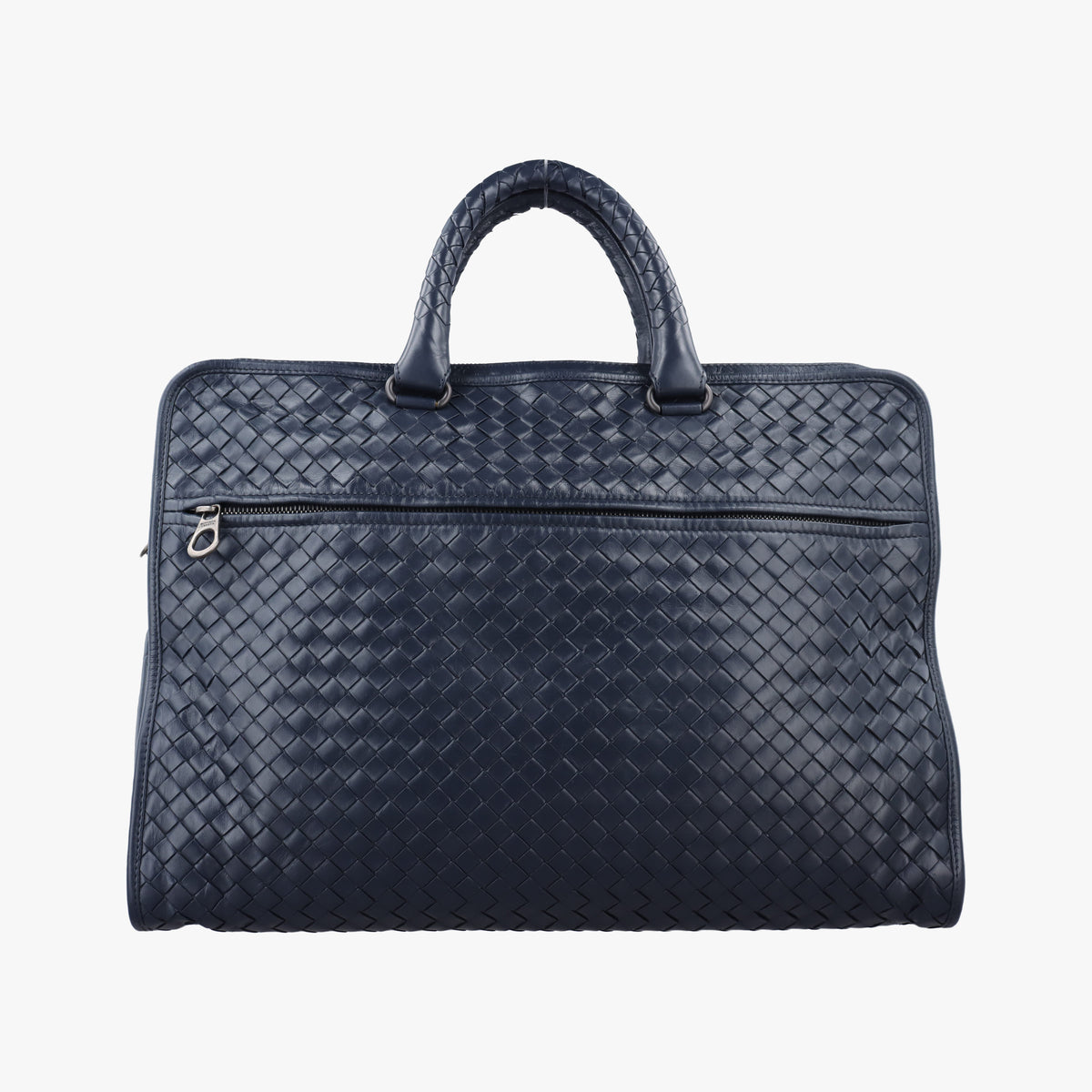 Secondhand Bottega Veneta Intrecciato Navy lambskin  handbag | stylenewstar