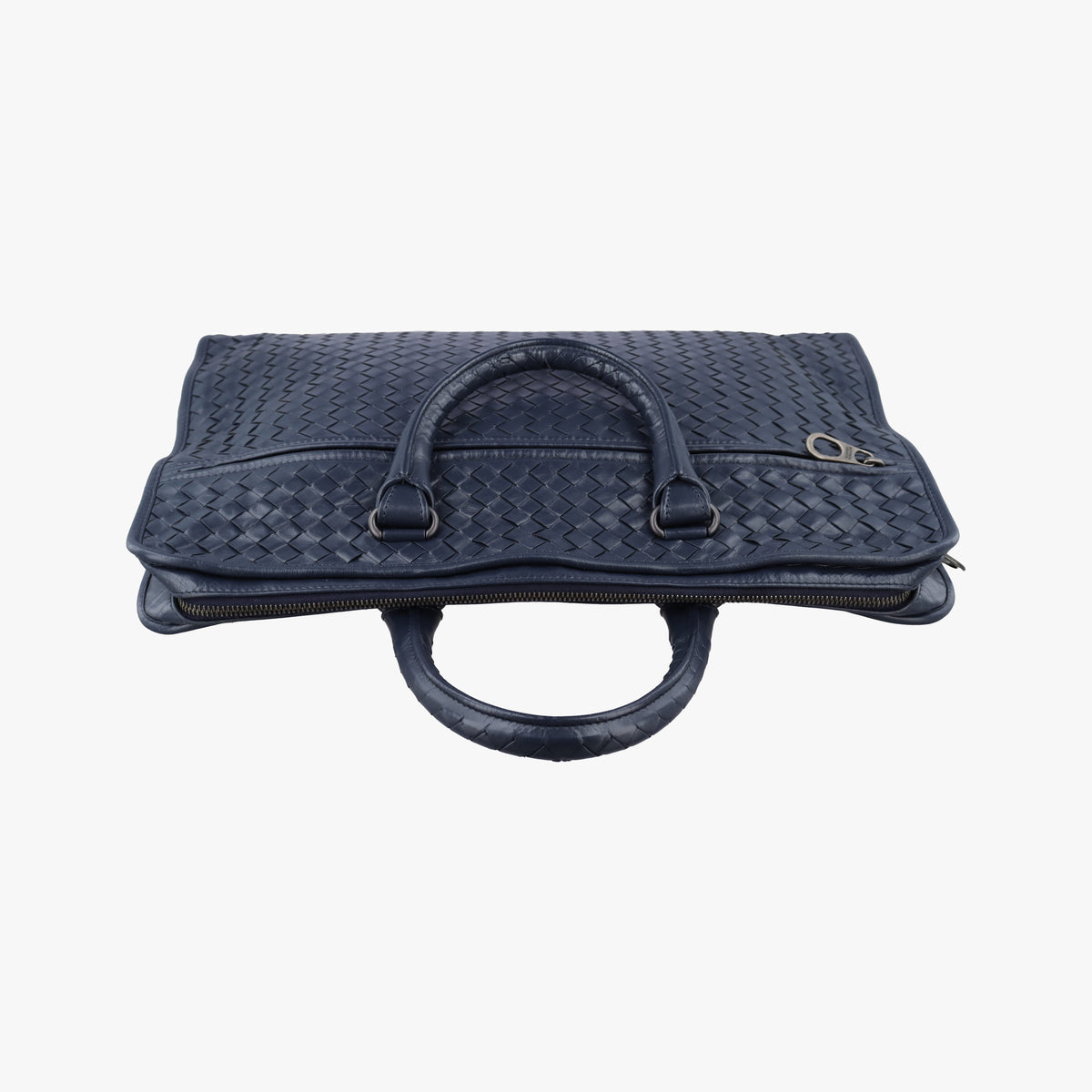 Secondhand Bottega Veneta Intrecciato Navy lambskin  handbag | stylenewstar