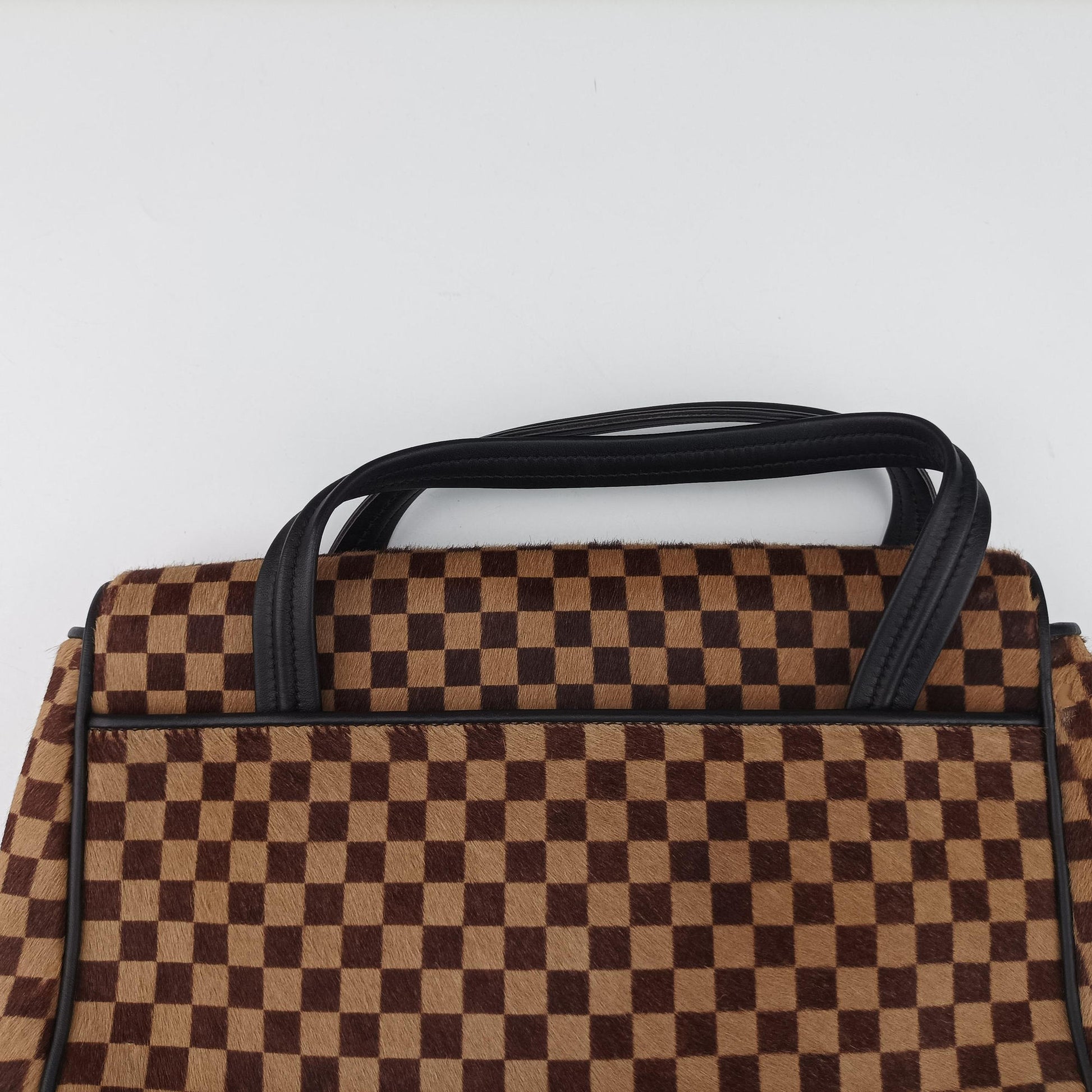 Lion Damier Sauvage Brown × Ebene × Checkerboard Pony Hair × Calf Leather M92131 CE1013ライオン ダミエソバージュ ブラウン × エベヌ ハラコ × レザー M92131 CE1013