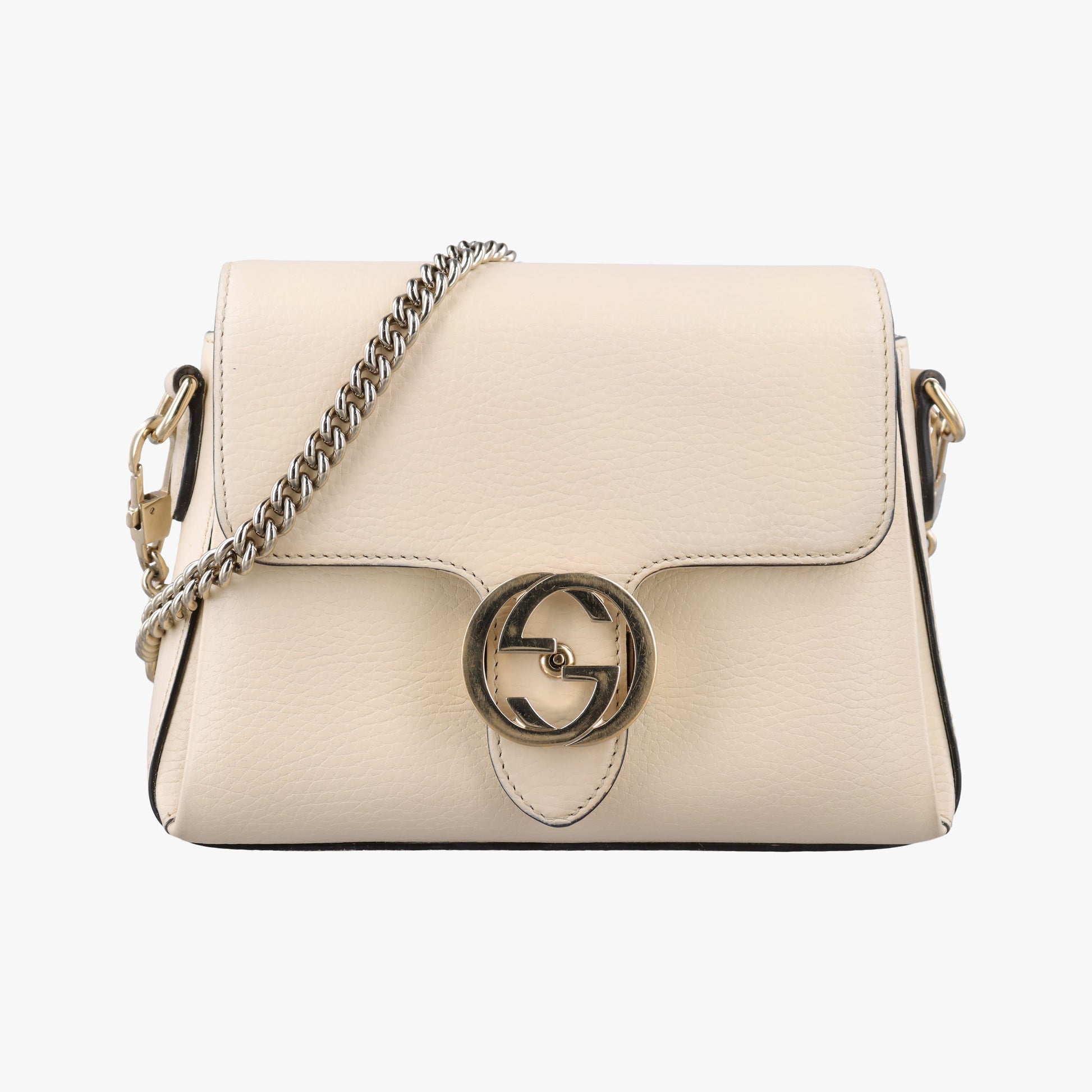 Interlocking G White Leather 607720 F034521322インターロッキングG ホワイト レザー 607720 F034521322