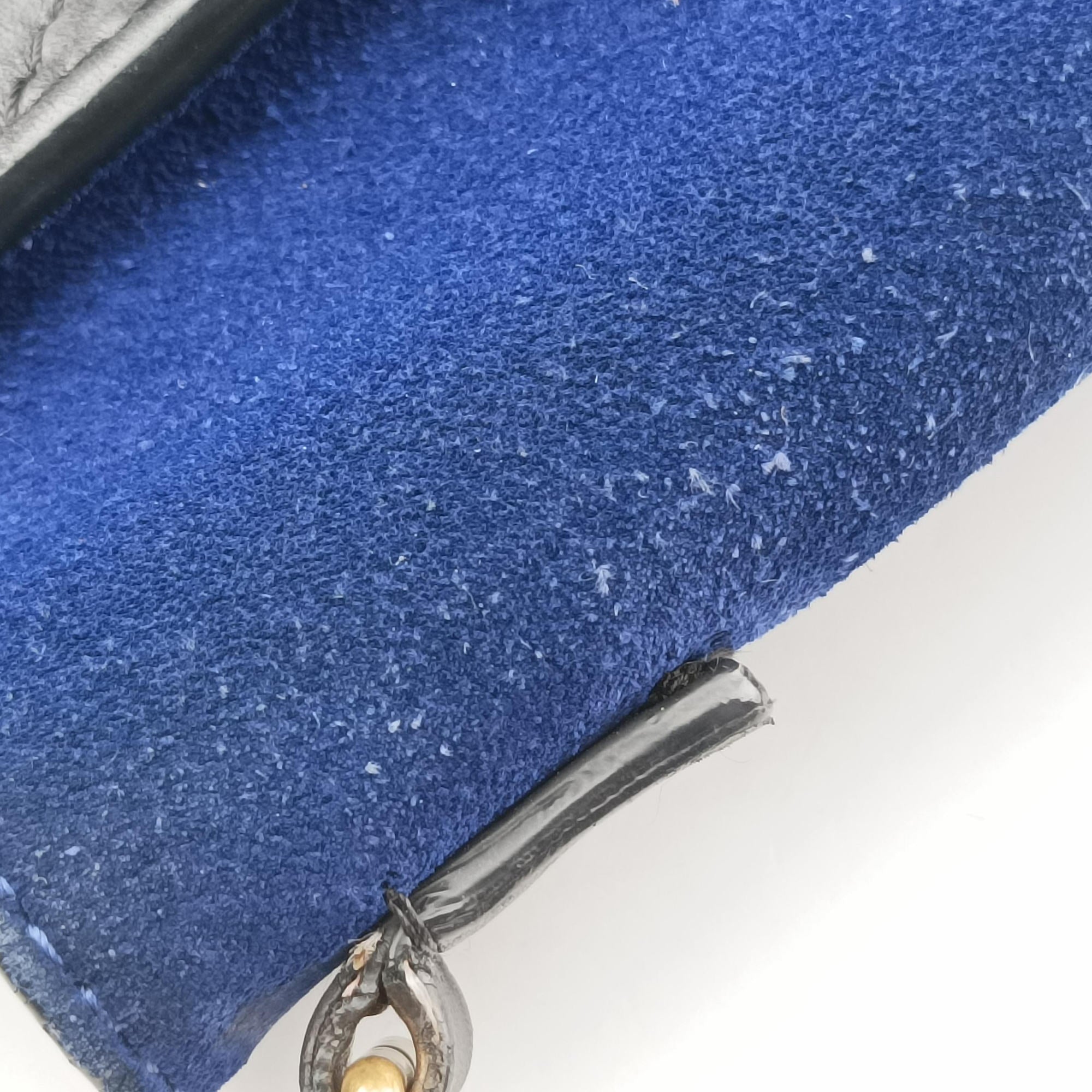 Luggage Mini Shopper Beige×black×blue Suede × leather S-AT-1103 S-MM-1103ラゲージミニショッパー ベージュ×ブラック×ブルー スエード×レザー S-AT-1103 S-MM-1103