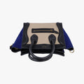 Luggage Mini Shopper Beige×black×blue Suede × leather S-AT-1103 S-MM-1103ラゲージミニショッパー ベージュ×ブラック×ブルー スエード×レザー S-AT-1103 S-MM-1103