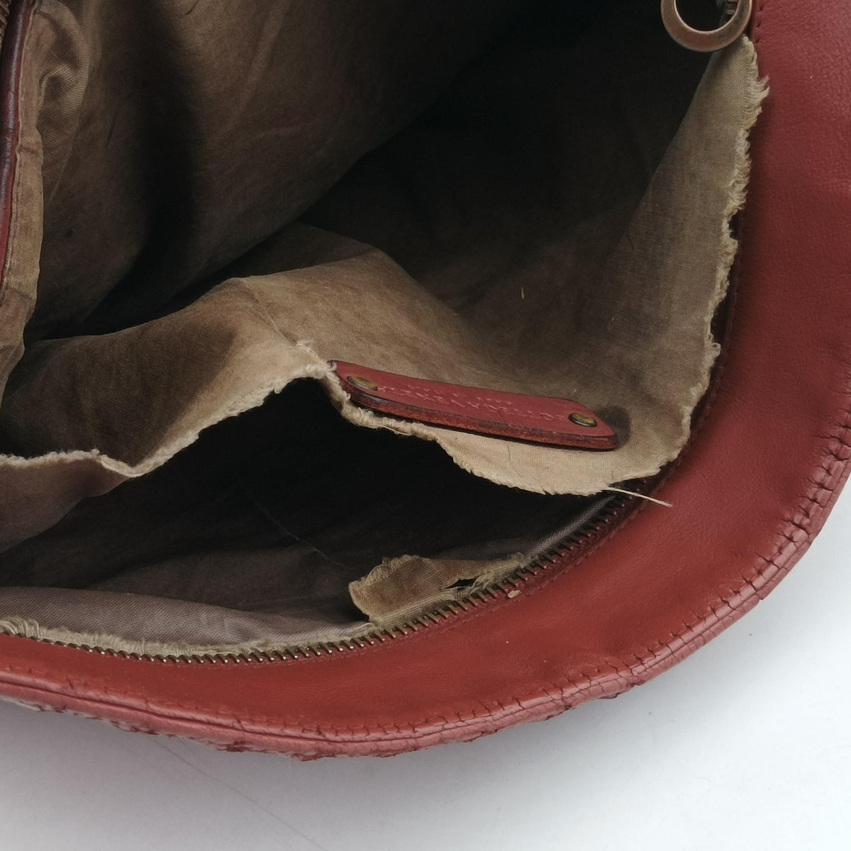 Intrecciato Red lambskin B01402325Dイントレチャート レッド ラムスキン B01402325D