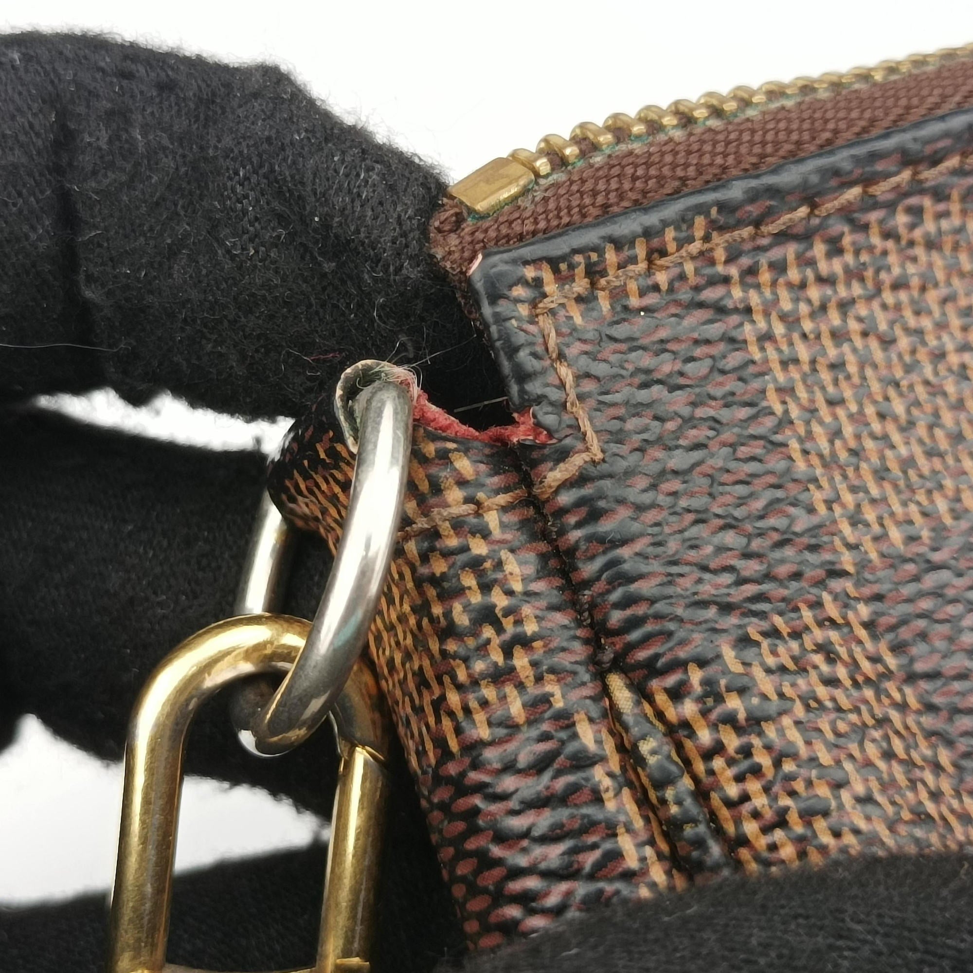 T&B Mini Pochette Accessoires EBENE×multi Damier Canvas N58011 DU4019ミニ ポシェット アクセソワールT&B エベヌ×マルチ ダミエキャンバス N58011 DU4019