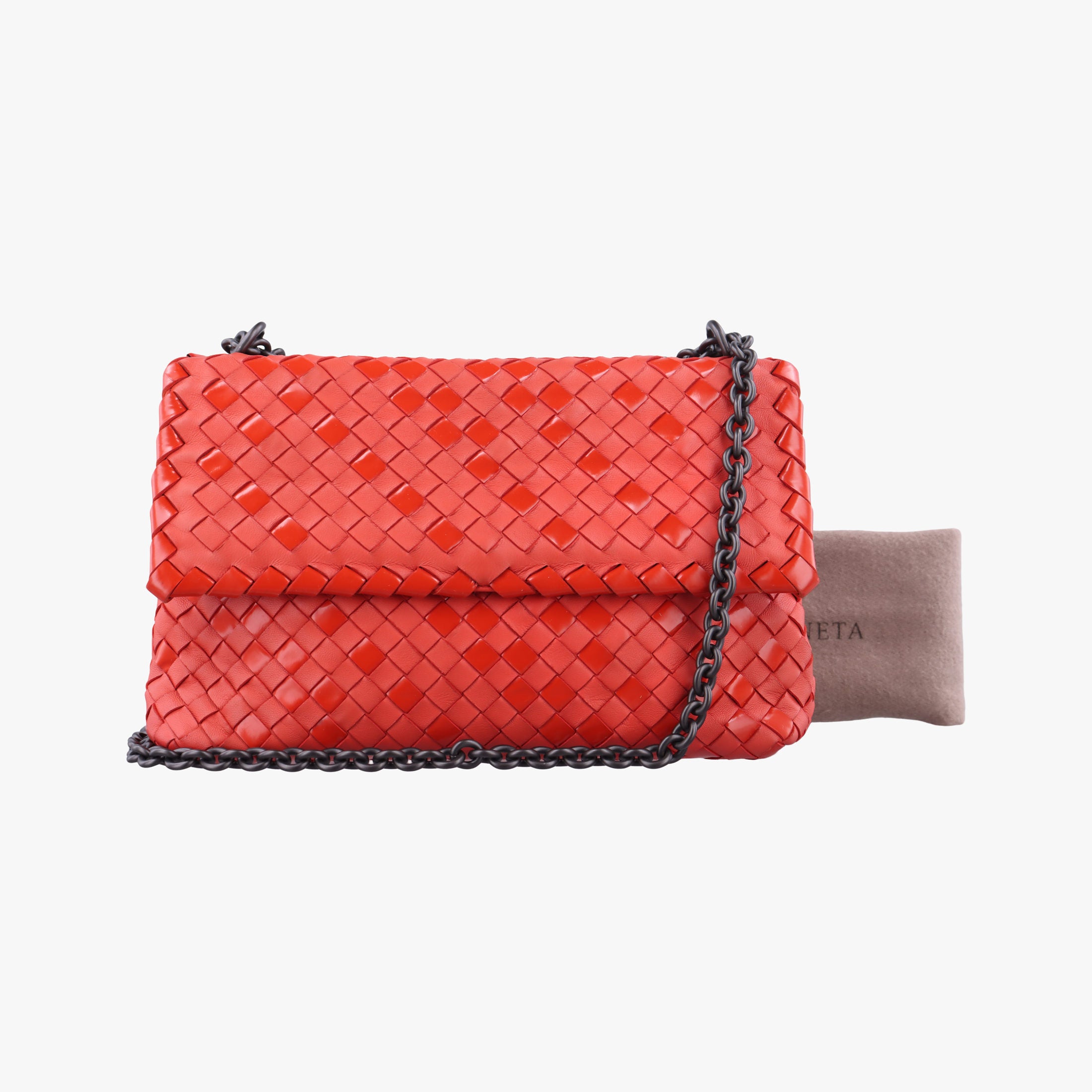 Intrecciato Olimpia Red lambskin B07176403Fイントレチャート オリンピア レッド ラムスキン B07176403F