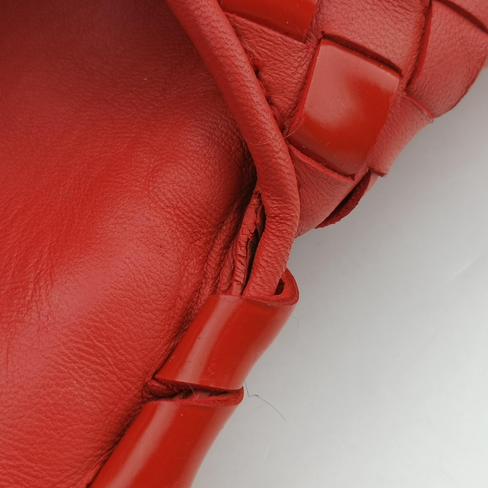Intrecciato Olimpia Red lambskin B07176403Fイントレチャート オリンピア レッド ラムスキン B07176403F