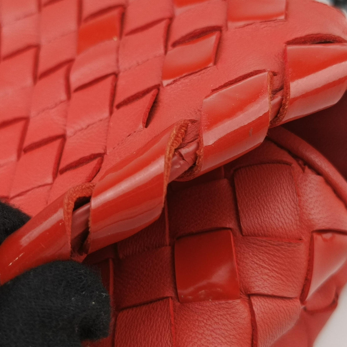 Intrecciato Olimpia Red lambskin B07176403Fイントレチャート オリンピア レッド ラムスキン B07176403F