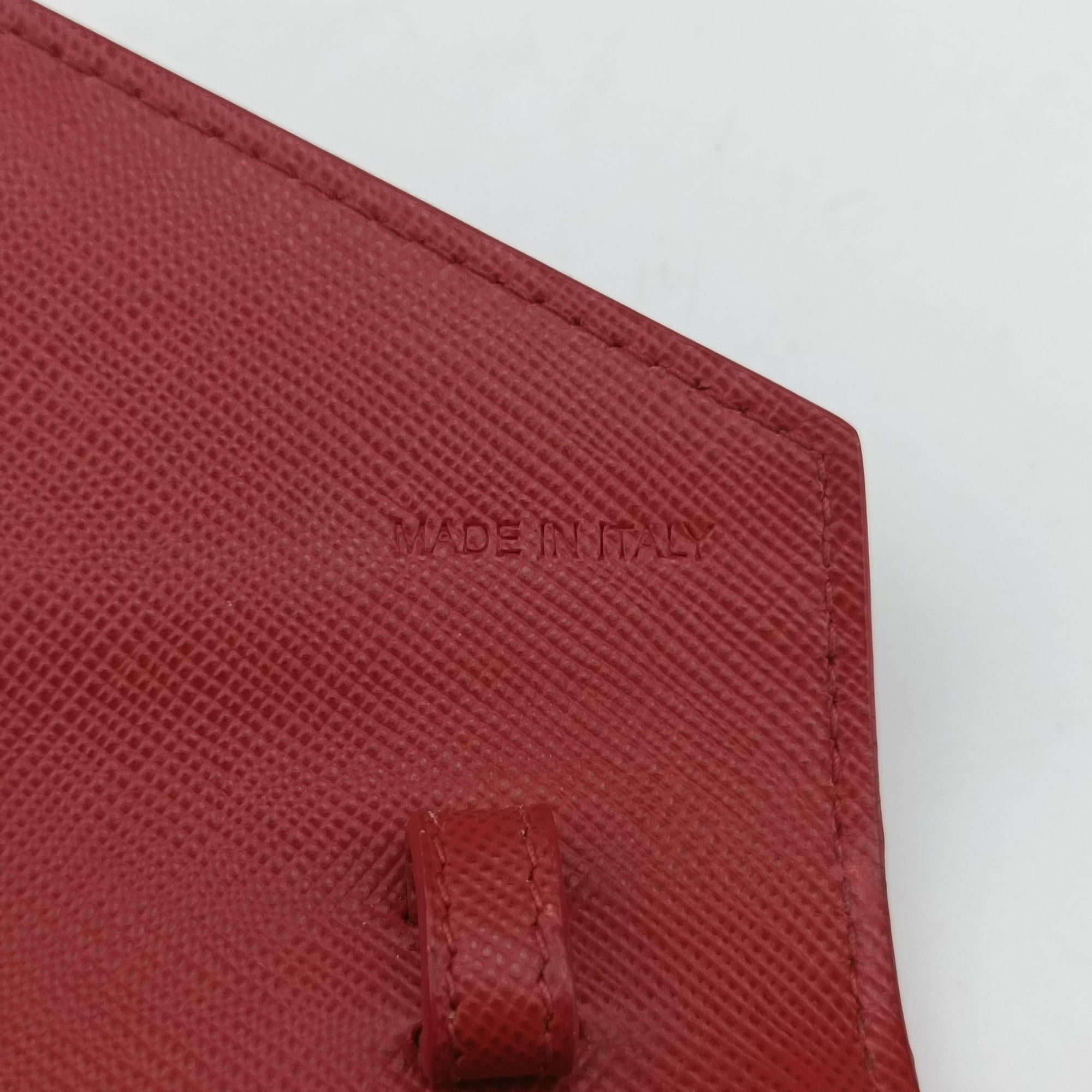 Envelope Red x Orange Saffiano Leather 178エンベロープ レッド x オレンジ サフィアーノレザー 178
