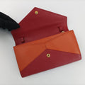 Envelope Red x Orange Saffiano Leather 178エンベロープ レッド x オレンジ サフィアーノレザー 178