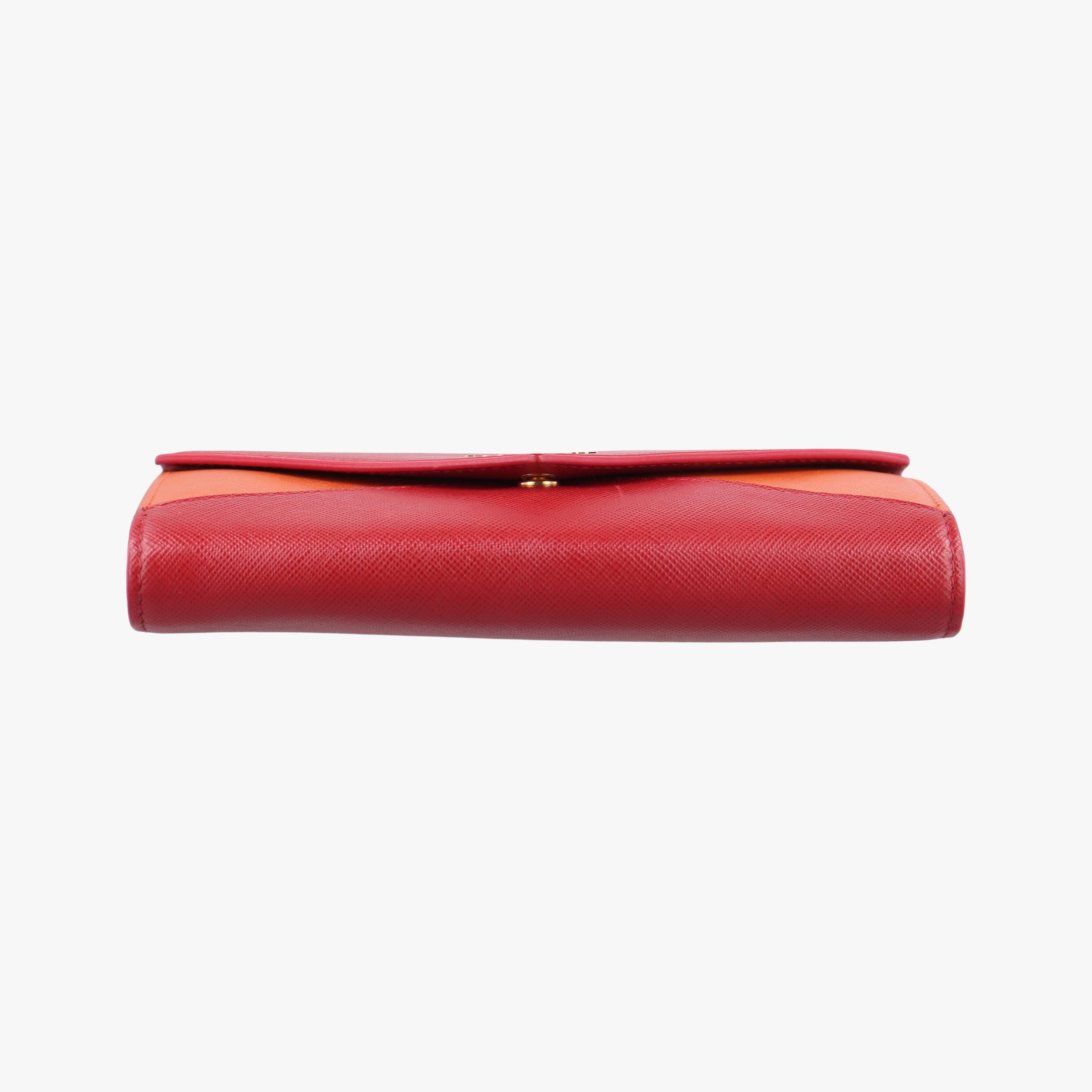 Envelope Red x Orange Saffiano Leather 178エンベロープ レッド x オレンジ サフィアーノレザー 178