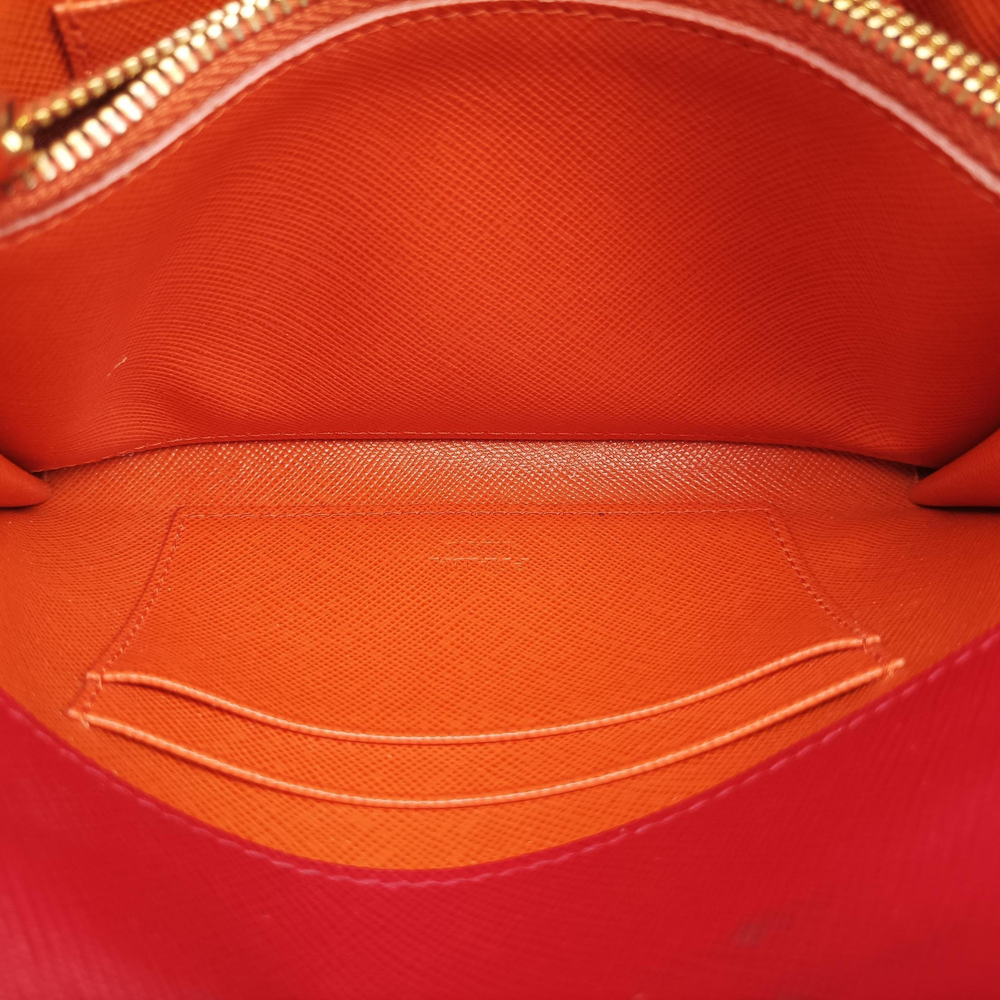 Envelope Red x Orange Saffiano Leather 178エンベロープ レッド x オレンジ サフィアーノレザー 178