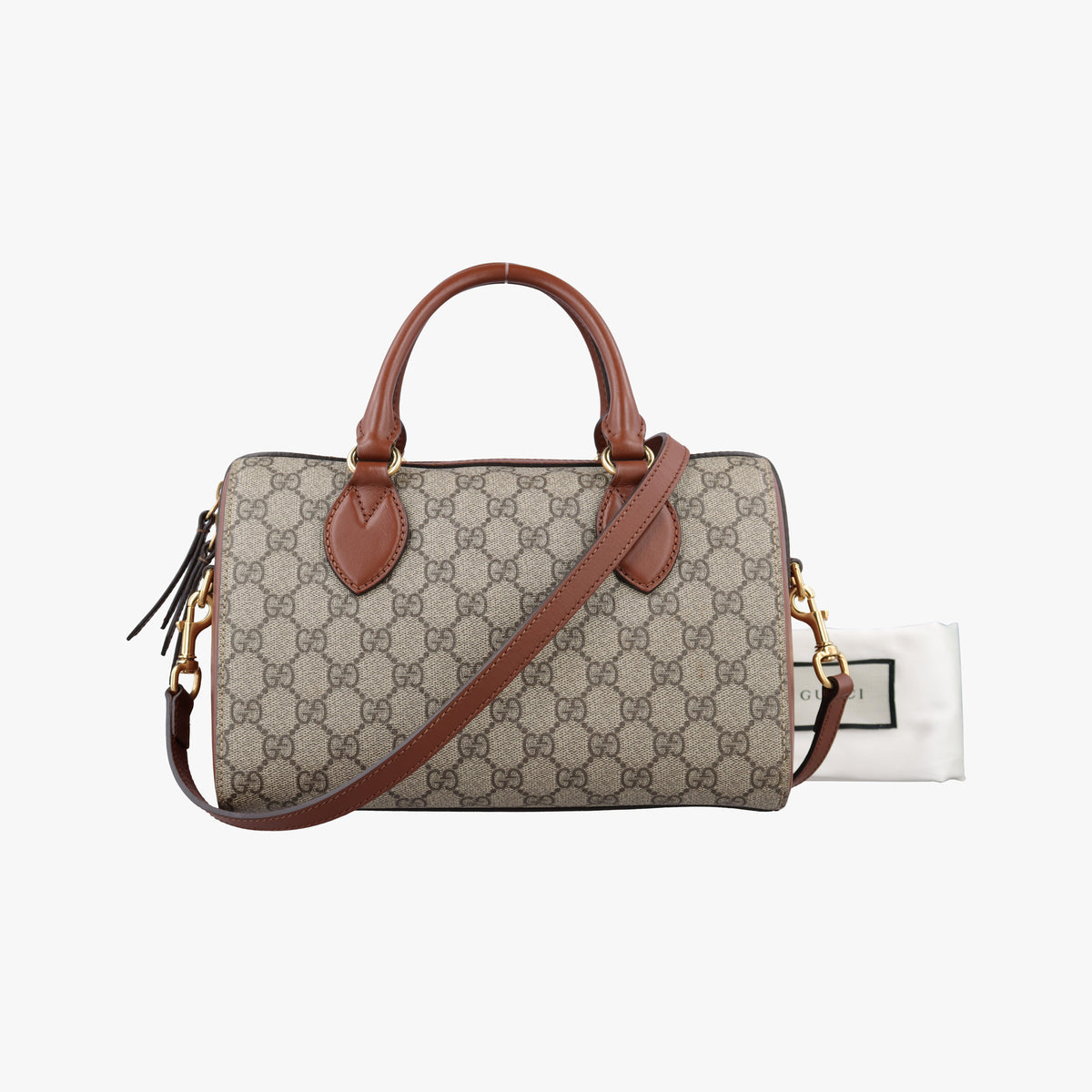 GG SUPREME beige×brown PVC coated canvas×Leather 409529 G019160675GGスプリーム ベージュ×ブラウン PVCコーティングキャンバス×レザー 409529 G019160675