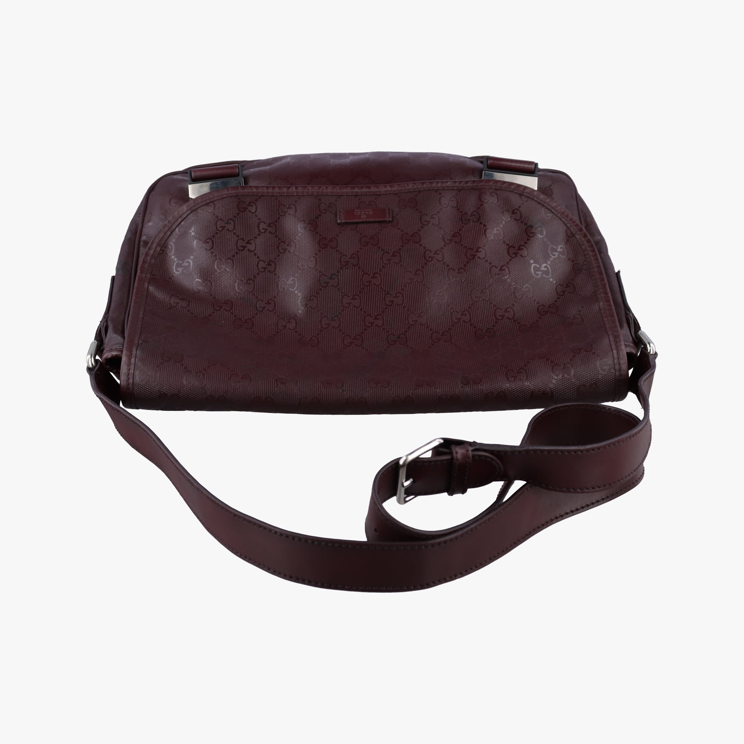 GG Plus Messenger Burgundy PVC coated canvas 201732 C7030608GGプラス メッセンジャー ワインレッド PVCコーティングキャンバス 201732 C7030608