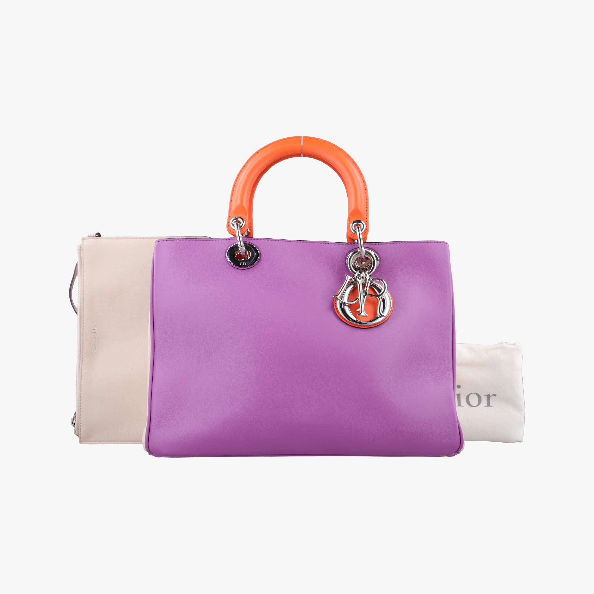 Diorissimo Purple×Orange Leather 09-MA-0134ディオリッシモ パープル×オレンジ レザー 09-MA-0134