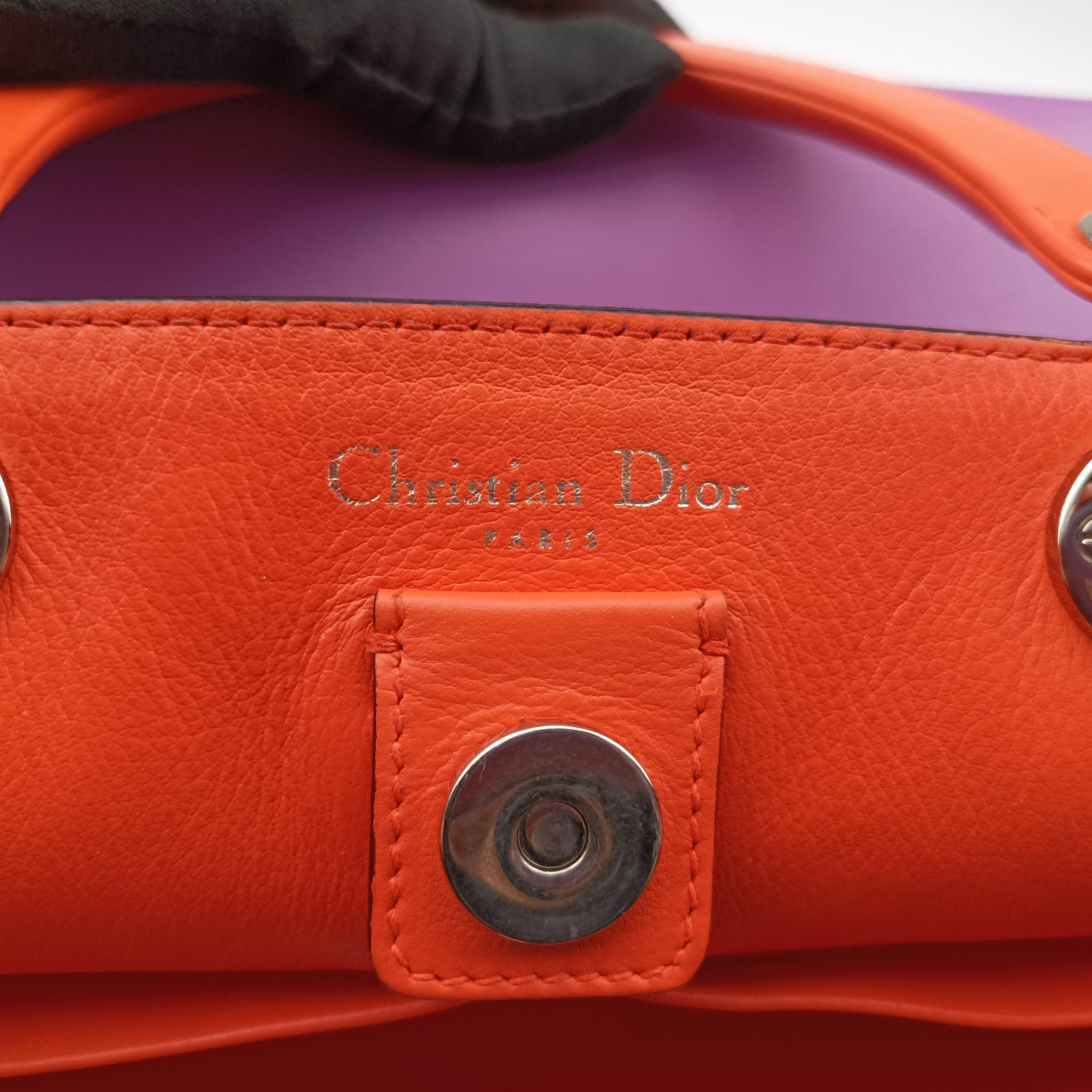 Diorissimo Purple×Orange Leather 09-MA-0134ディオリッシモ パープル×オレンジ レザー 09-MA-0134