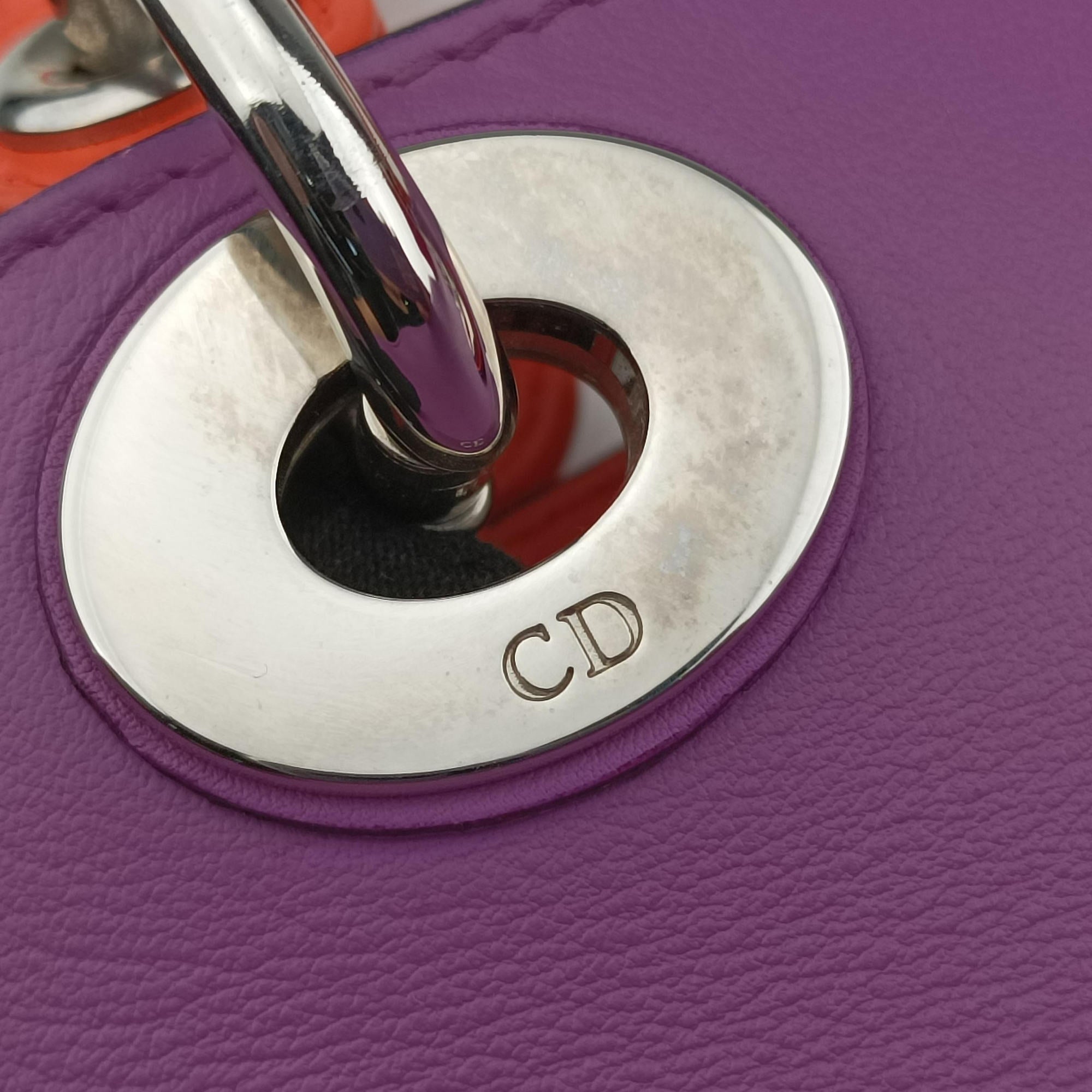 Diorissimo Purple×Orange Leather 09-MA-0134ディオリッシモ パープル×オレンジ レザー 09-MA-0134