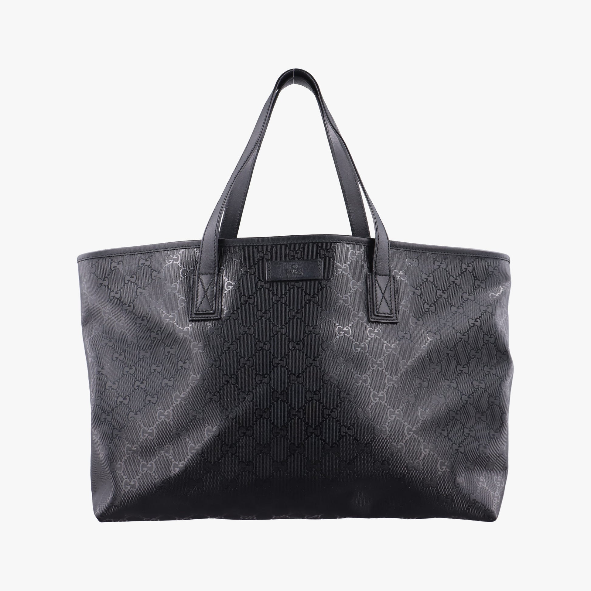 GG Imprime Black PVC coated canvas×Leather 211137 A013050284インプリメ ブラック PVCコーティングキャンバス×レザー 211137 A013050284