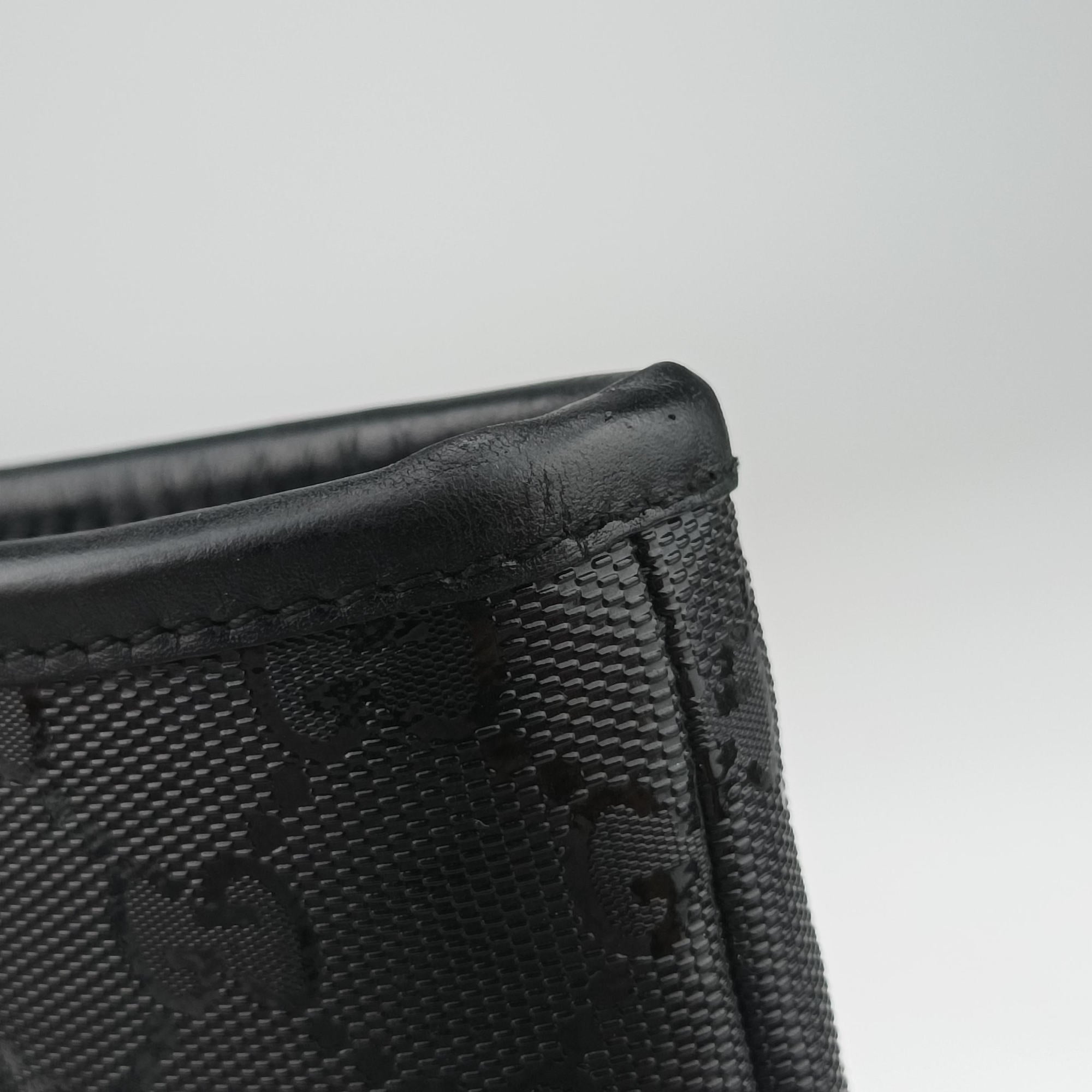 GG Imprime Black PVC coated canvas×Leather 211137 A013050284インプリメ ブラック PVCコーティングキャンバス×レザー 211137 A013050284