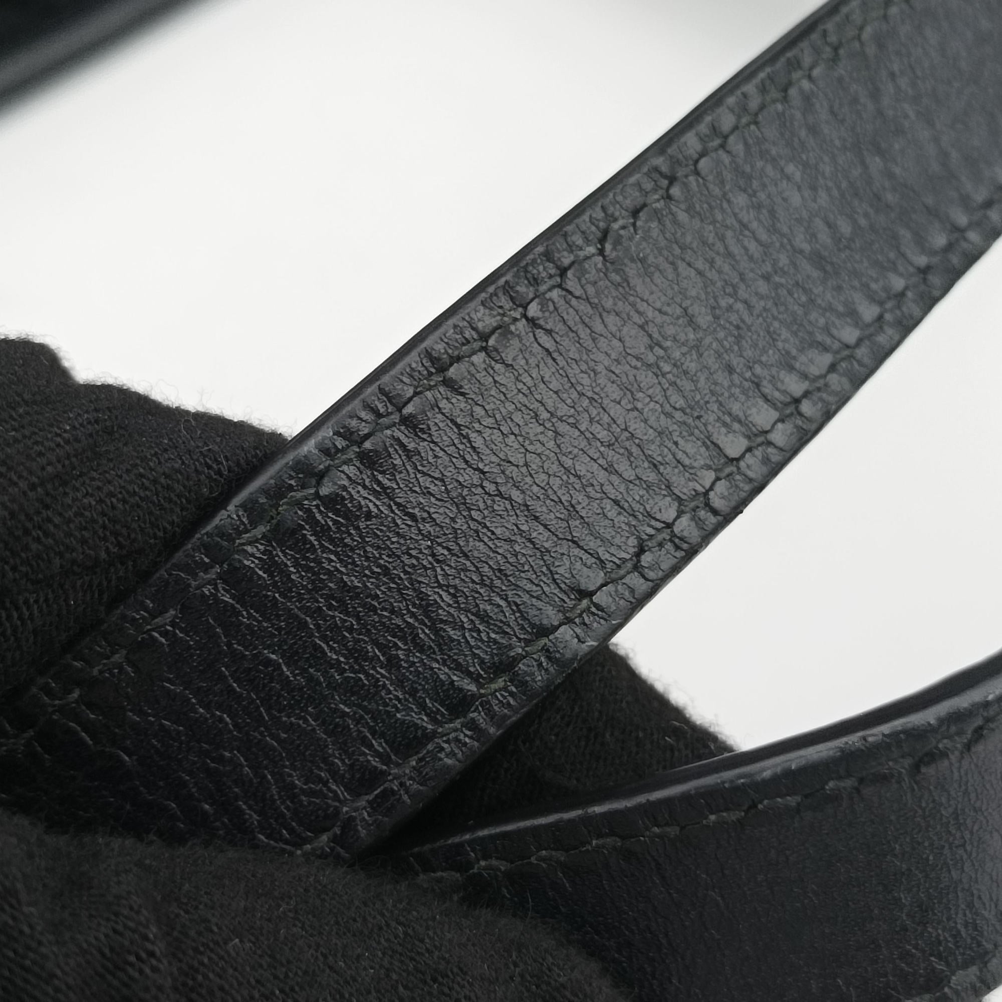 GG Imprime Black PVC coated canvas×Leather 211137 A013050284インプリメ ブラック PVCコーティングキャンバス×レザー 211137 A013050284