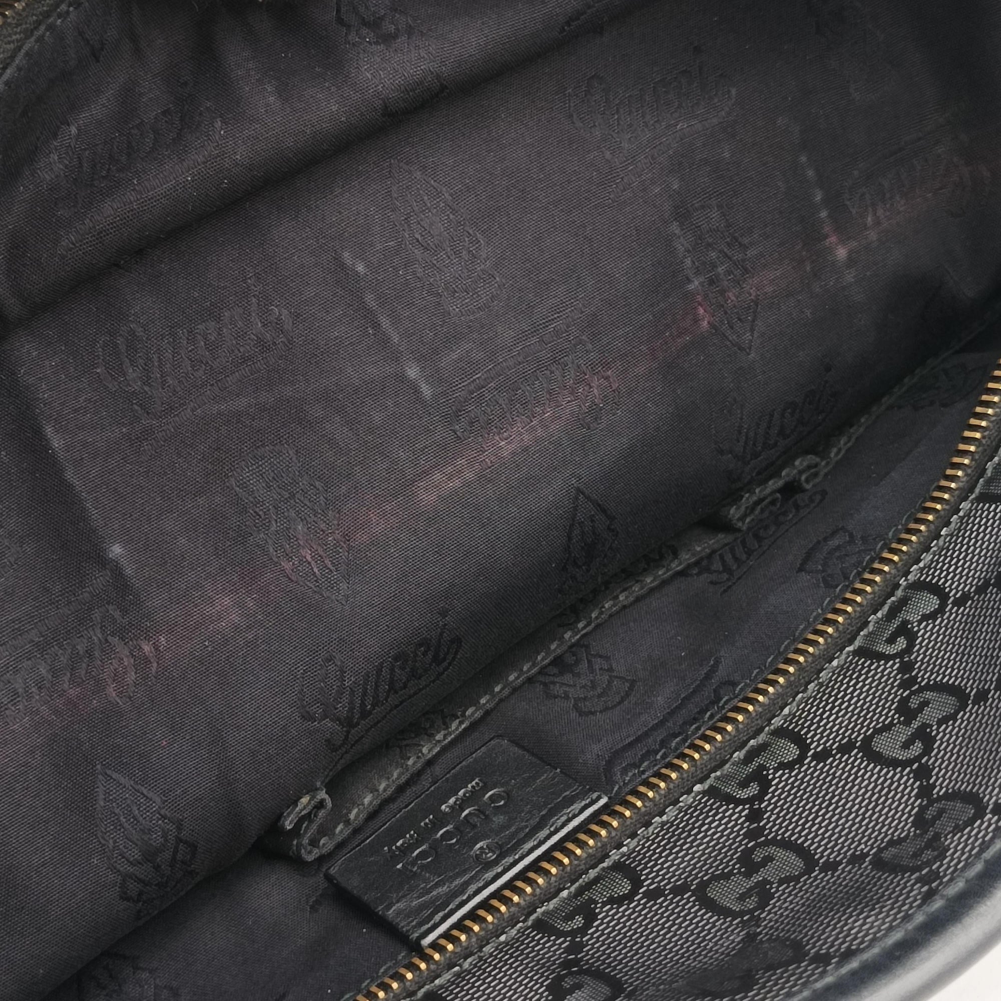 GG Imprime Black PVC coated canvas×Leather 211137 A013050284インプリメ ブラック PVCコーティングキャンバス×レザー 211137 A013050284